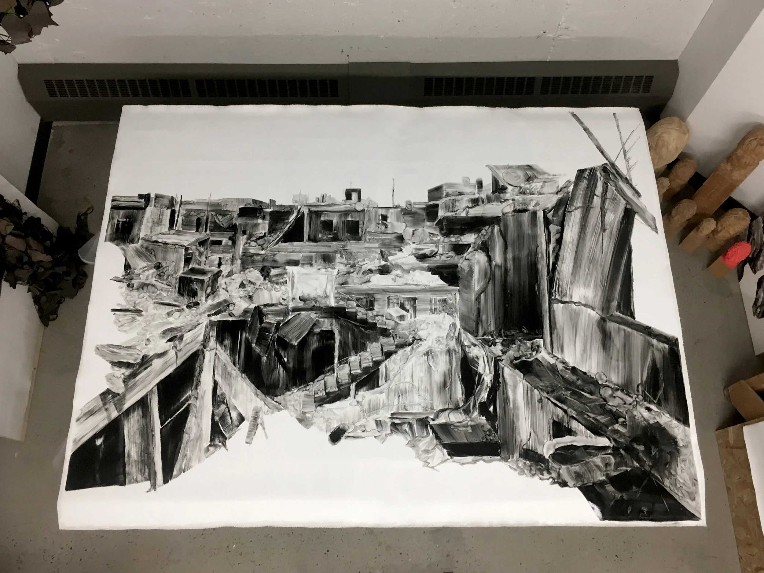 Série, A pile of ruins Huile sur toile