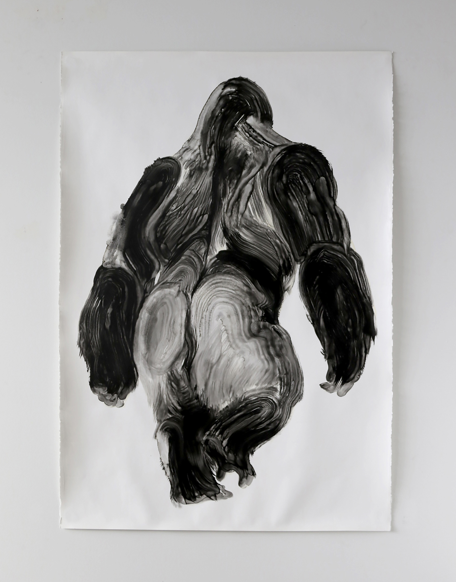  Silverback No.05  Huile sur papier  31 X 45" /&nbsp;78 X 114 cm   VENDU   &nbsp; 