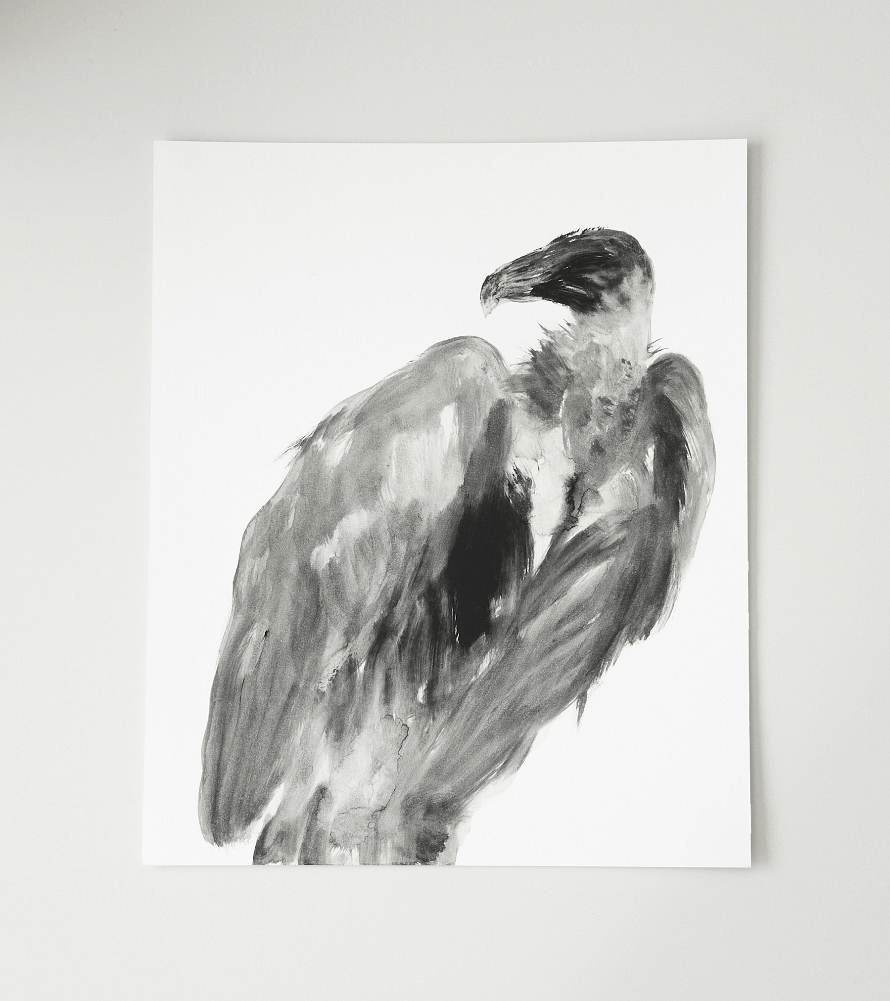  Vautour / Vulture  Huile sur papier / Oil on paper  12 X 16 in / 30 X 40 cm    