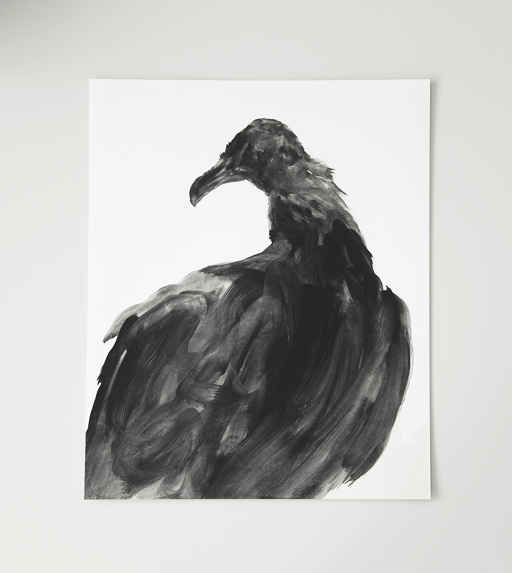  Vautour / Vulture  Huile sur papier / Oil on paper  12 X 16 in / 30 X 40 cm    