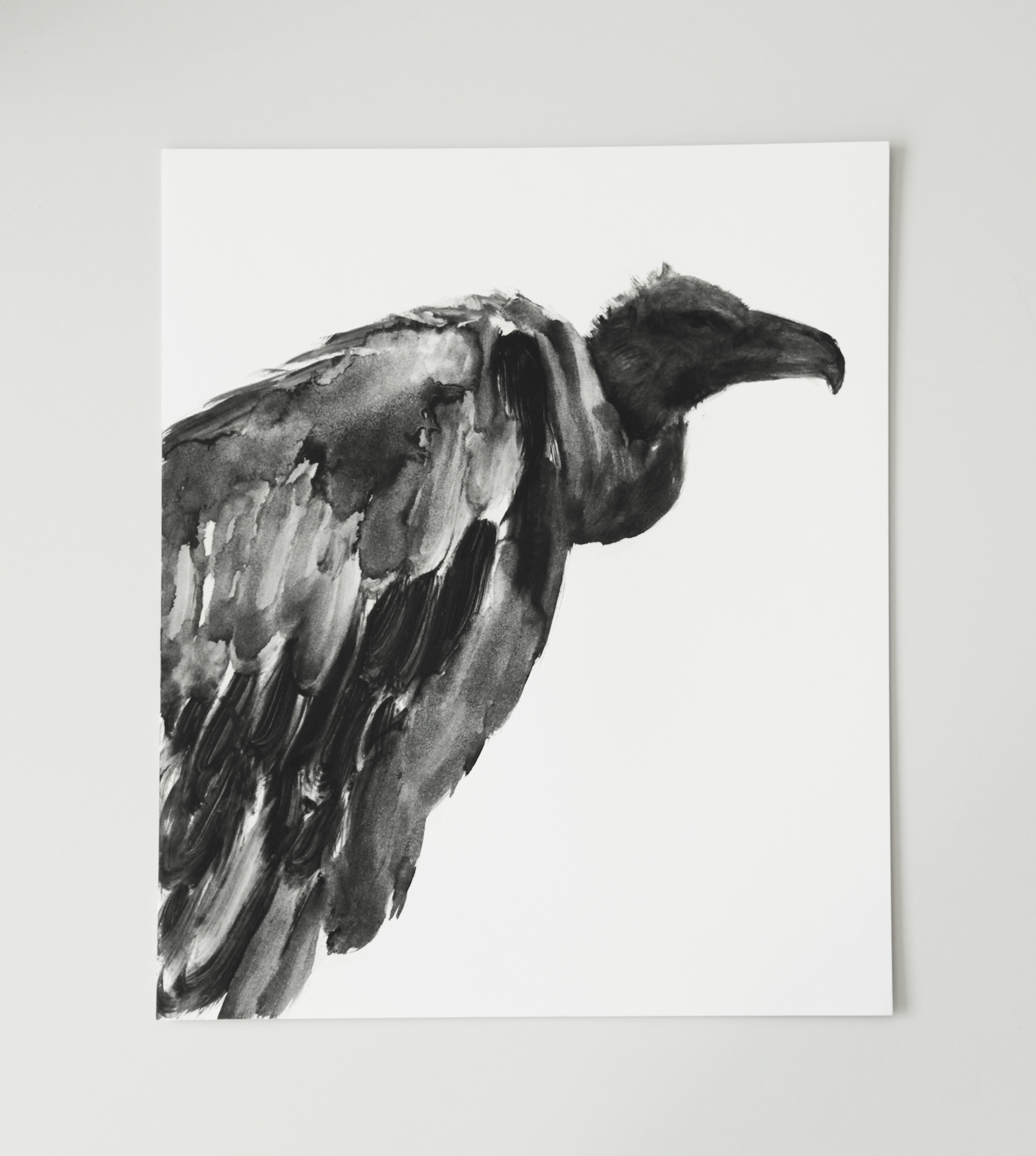  Vautour / Vulture  Huile sur papier / Oil on paper  12 X 16 in / 30 X 40 cm    