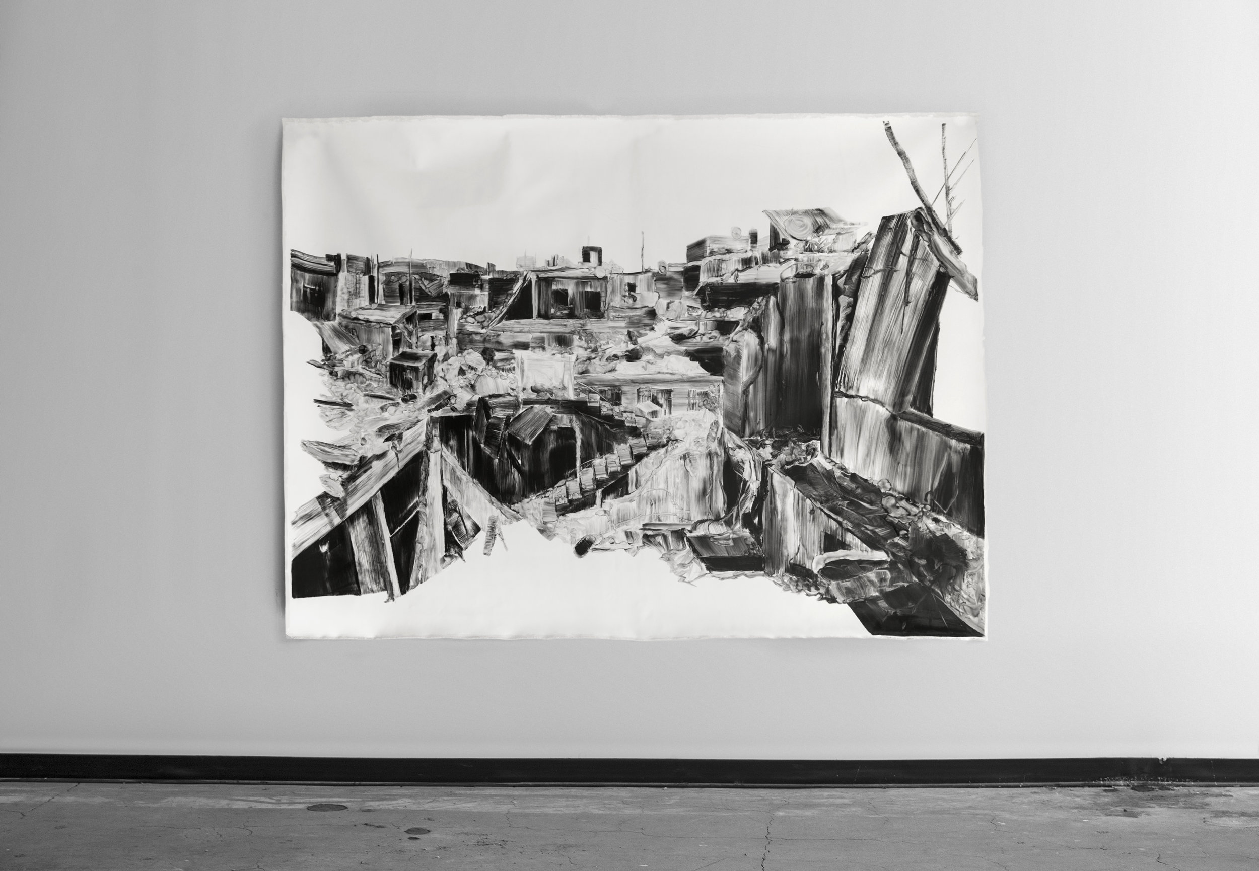 Un amas de ruines / A piles of ruins  Huile sur toile / Oil on canvas  85 X 65 in / 226 X 165 cm  2017    