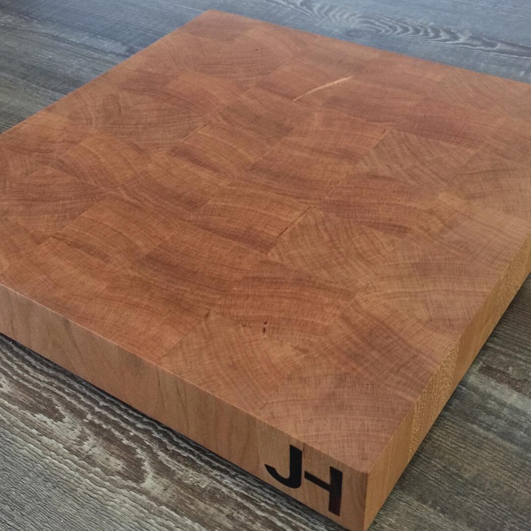 Luxury in simplicity.....
12&quot;x12&quot; Endgrain chopping block in solid Cherry 
Available on the site - link in bio. 
#greenville360 #yeathatgreenville #sawdust #handmade #wood #wooden #woodworking #woodwork #woodart #flooring #hardwood #cheeseb
