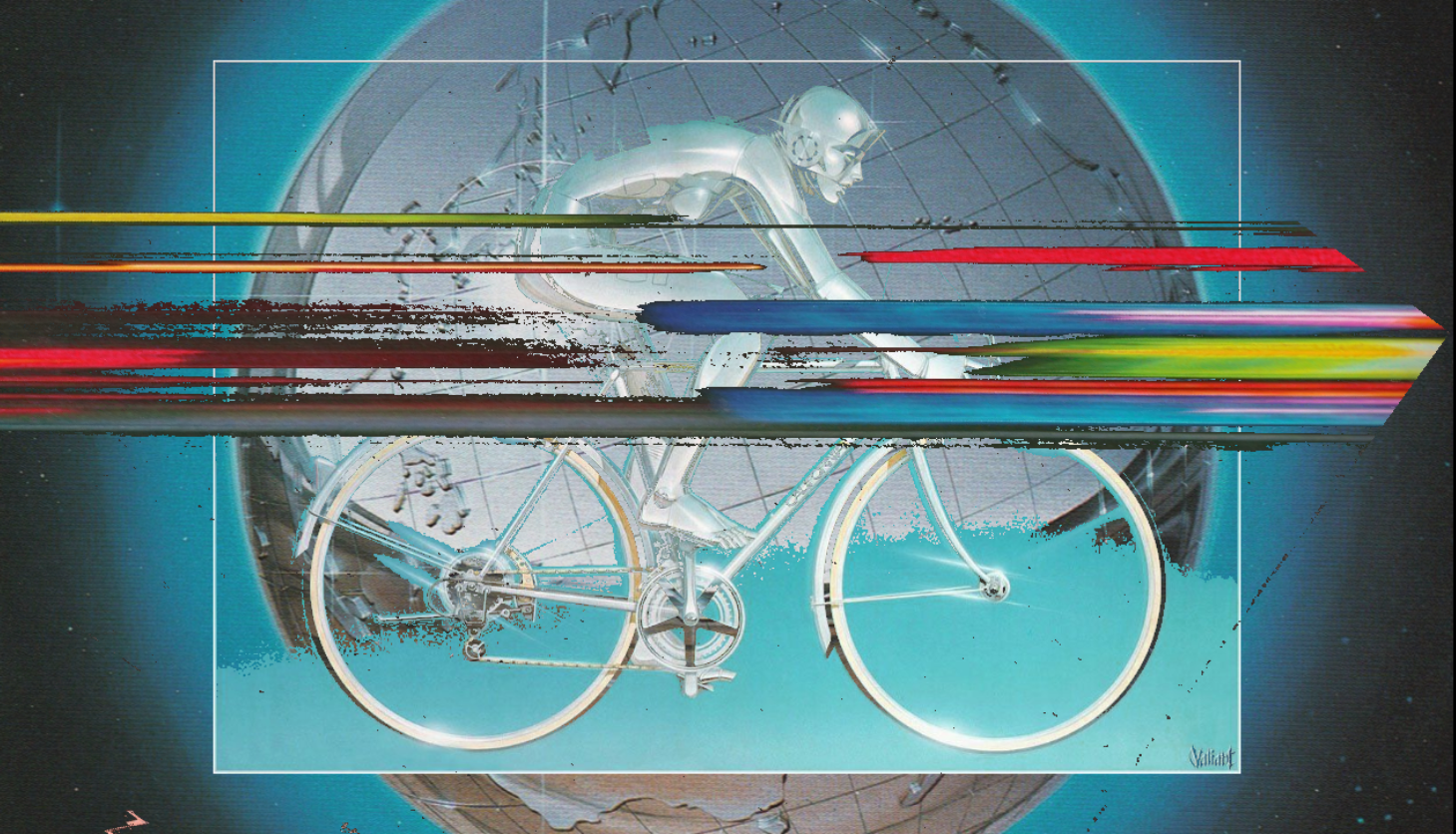 An edit of “Bike” by Hajime Sorayama