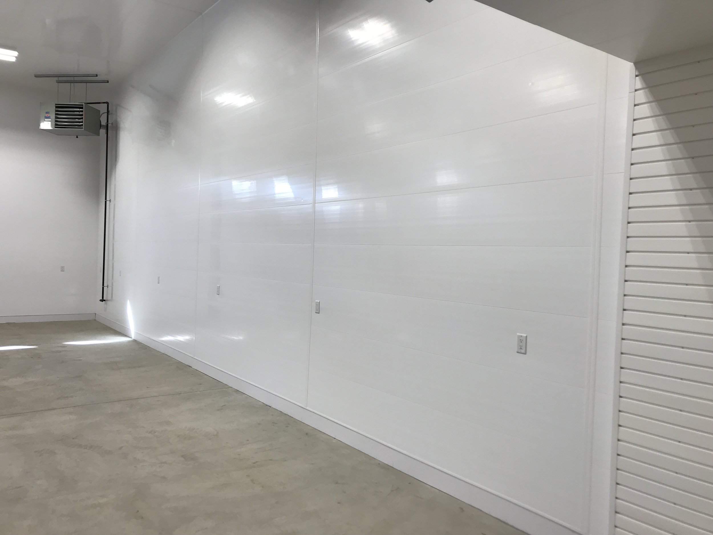 PVC Wall Panels Installed, 40 x 50 Shop
