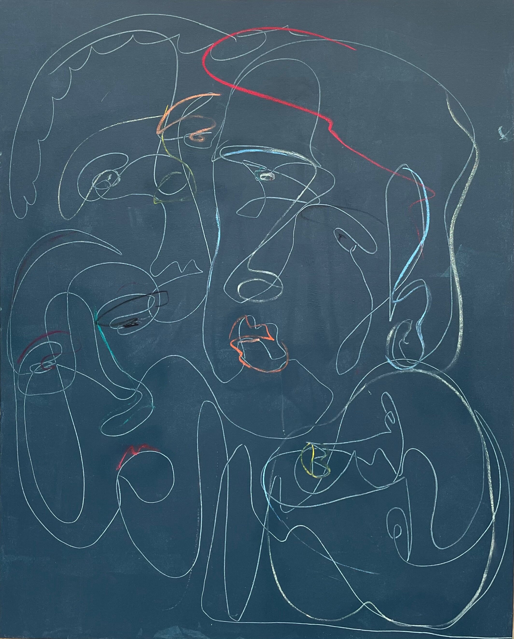 Faces in Blue