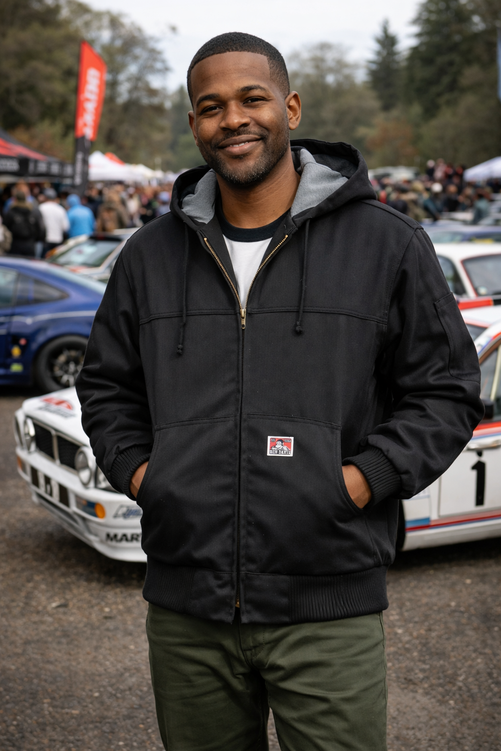 Full-Zip Hooded Jacket - Black