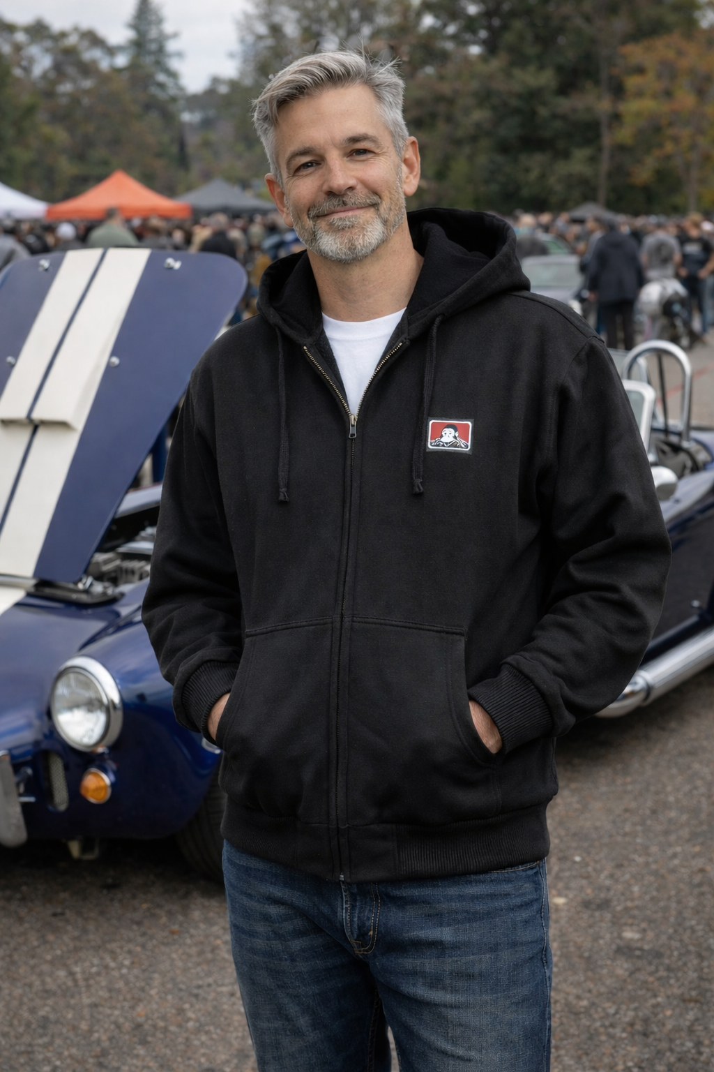 Ben Davis Hooded Full Zip Sweatshirt - Black