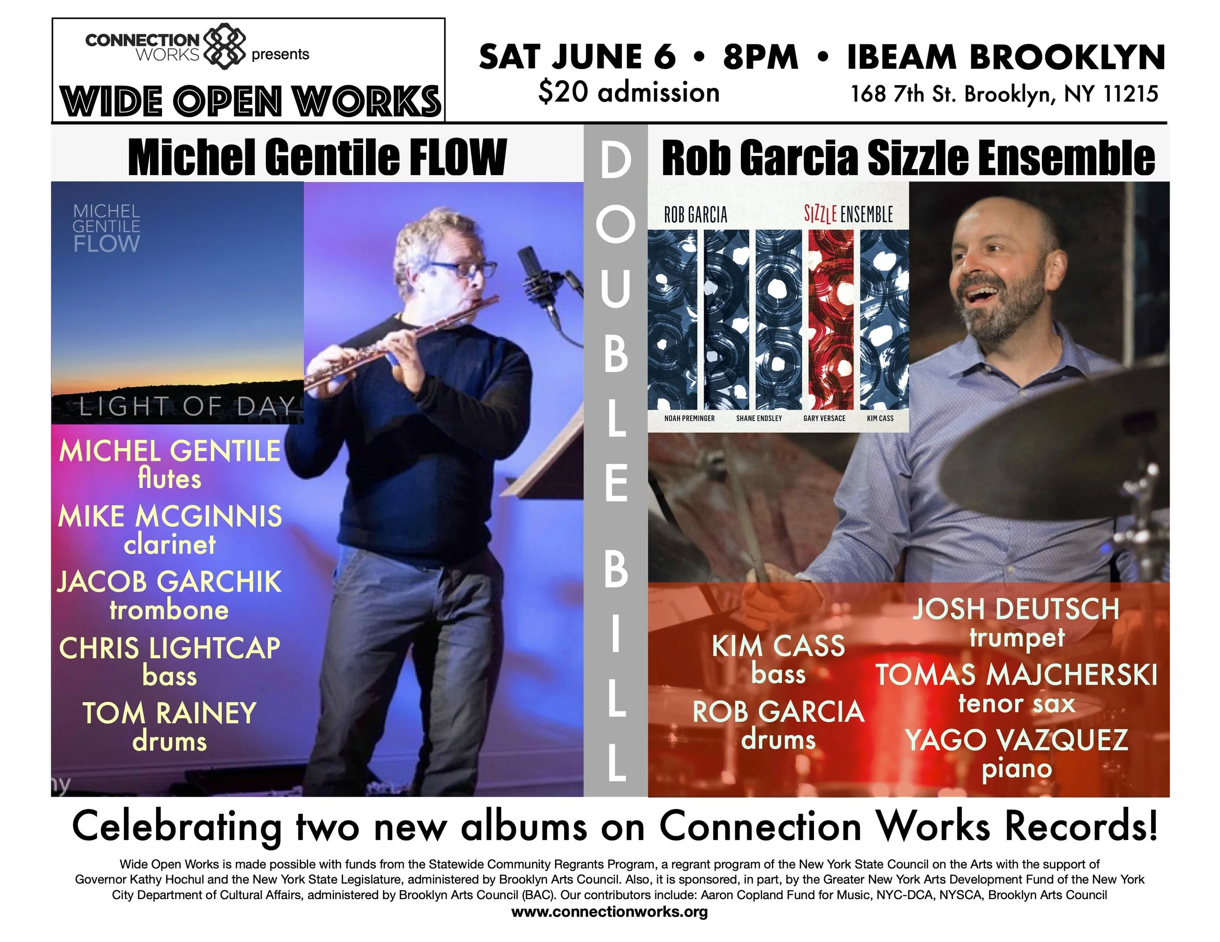 Michel Gentile FLOW &amp; Rob Garcia Sizzle Ens - double album release!