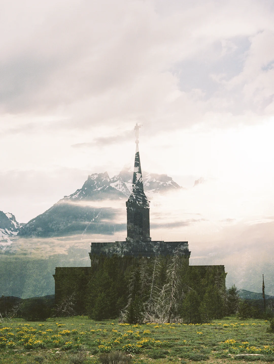 Star Valley LDS Temple +The Tetons