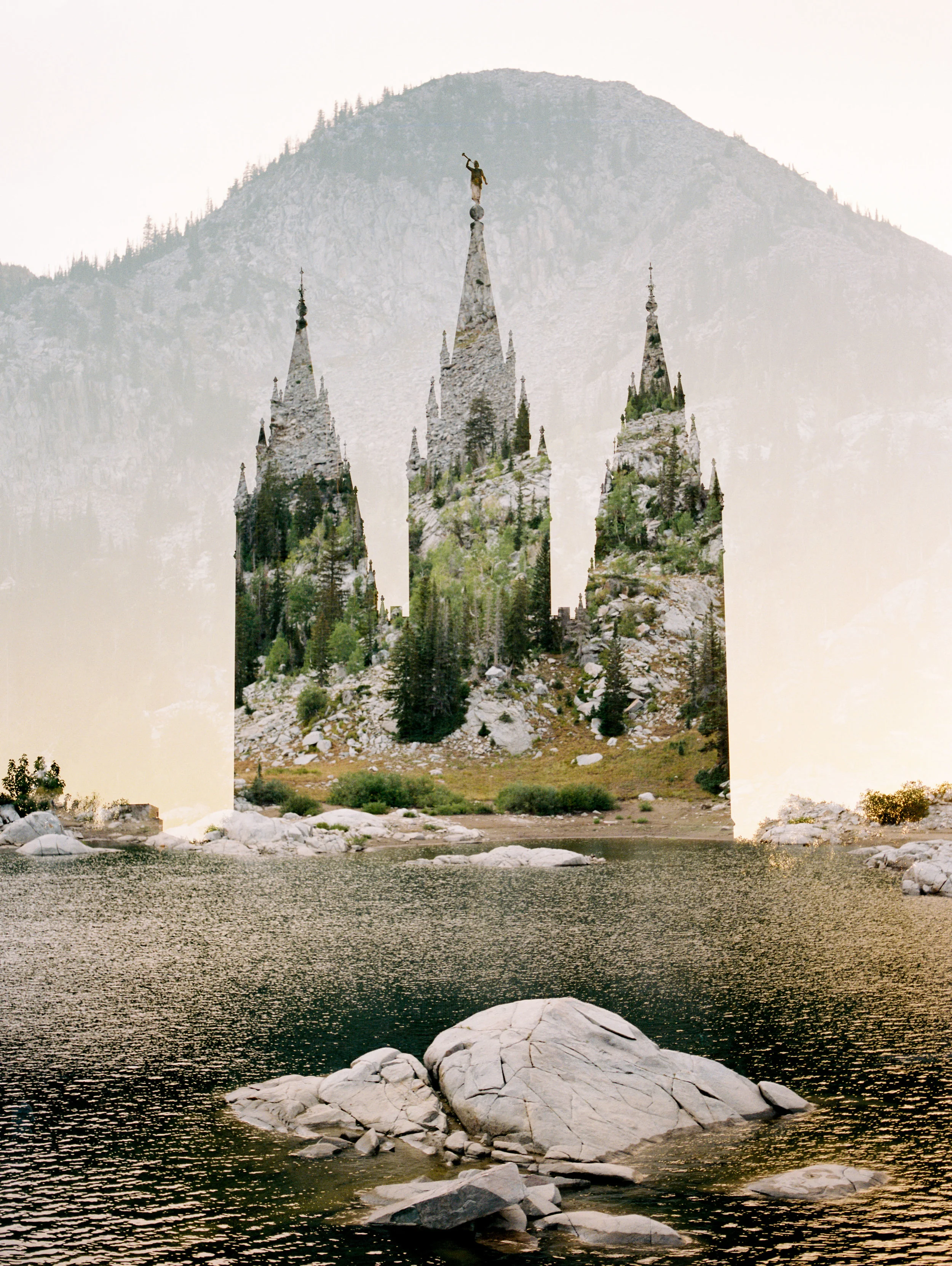 Salt Lake LDS Temple + Lake Mary
