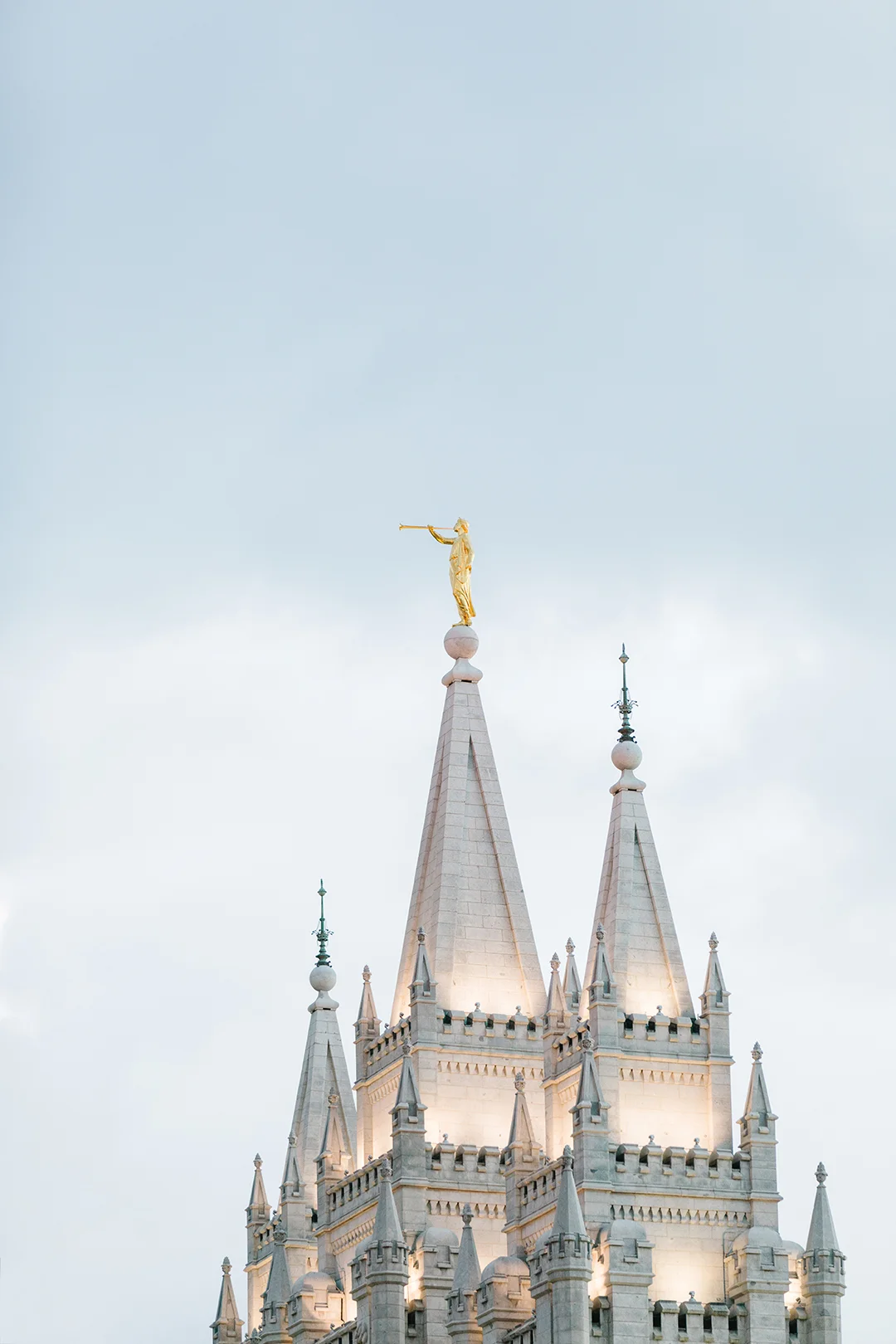Salt Lake LDS Temple at Dusk