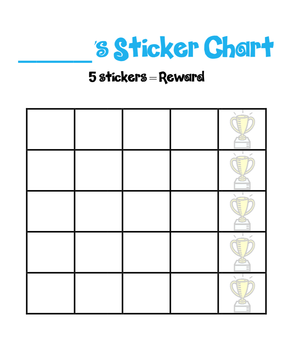 Sticker chart via Template.Net