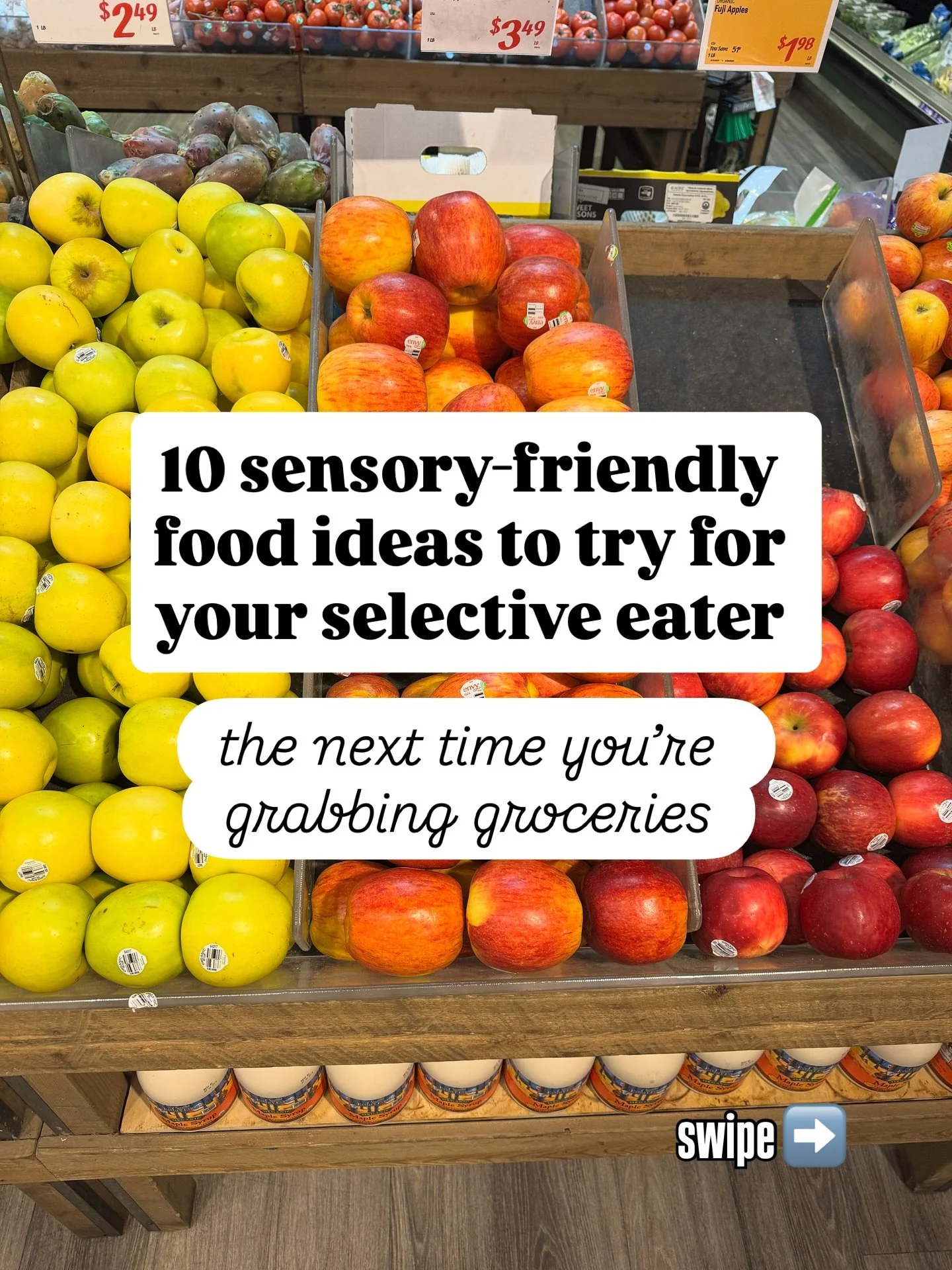 What ideas would you add?? 

Grocery shopping can feel very stressful for parents who have kids that are selective eaters. For kids on the autism spectrum or who have sensory sensitivities, selective eating is very common as food can be really overst