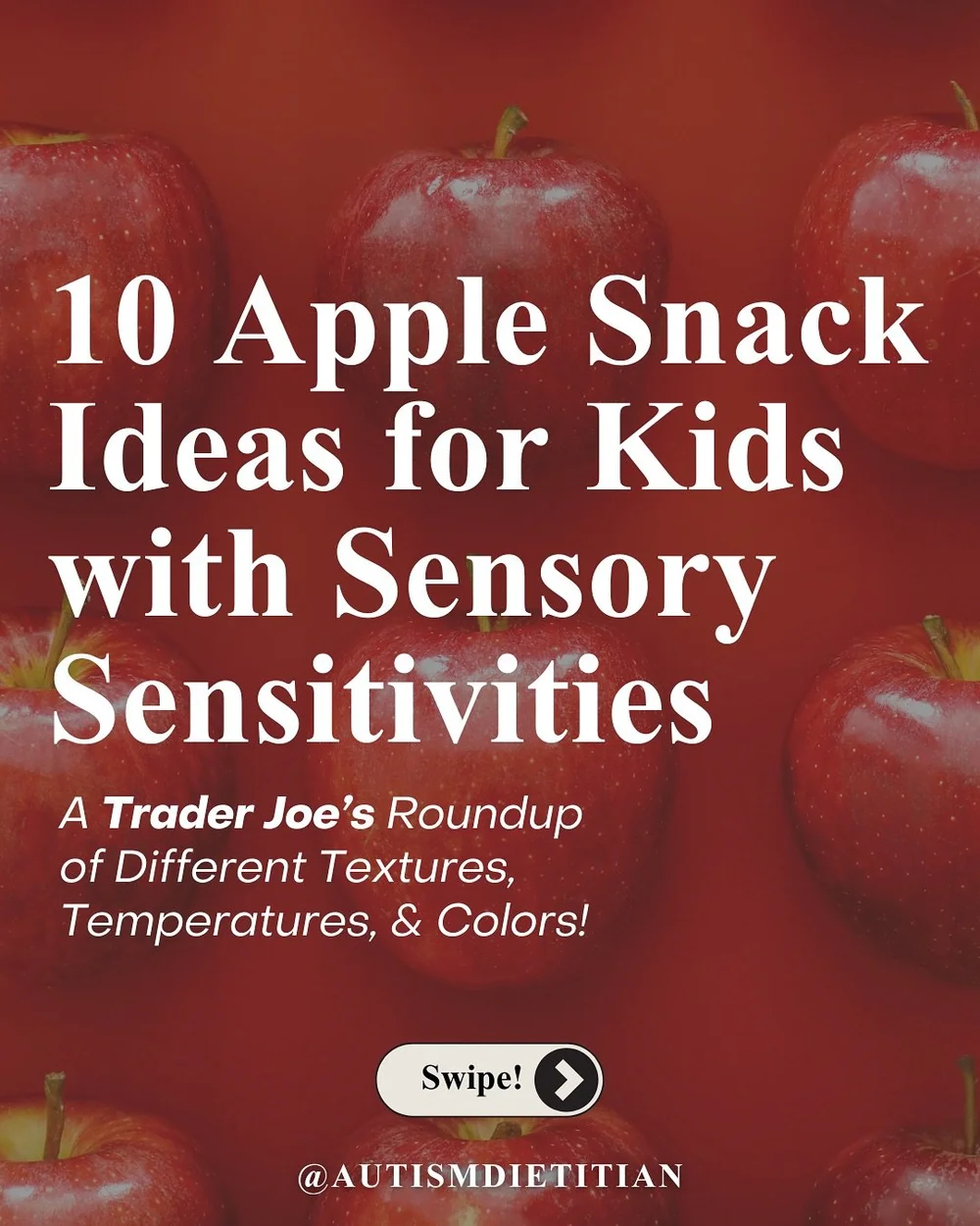 It&rsquo;s apple season, which means it&rsquo;s the perfect time to bring apples to your table in sensory-friendly ways! 🍎 

But did you know the way your child experiences apples (crunchy, mushy, warm, or cold) can make all the difference for accep