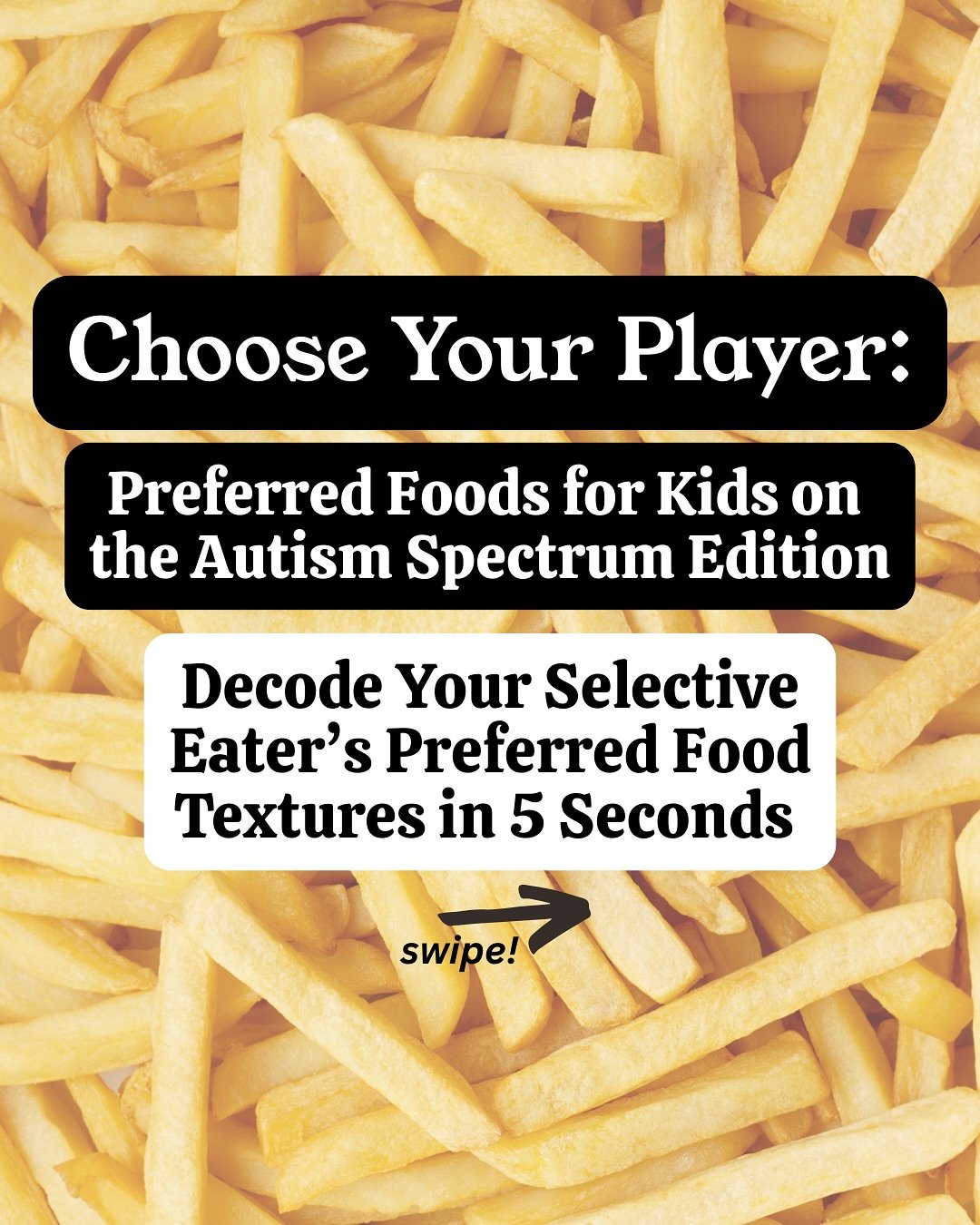 🎮🍎CHOOSE YOUR TEXTURE!

Have you been wondering why your child keeps choosing the same textures (crunchy crackers, soft noodles, or chewy bagels) over and over again? 🤔

It&rsquo;s not &ldquo;just picky eating&rdquo;, it&rsquo;s sensory preference