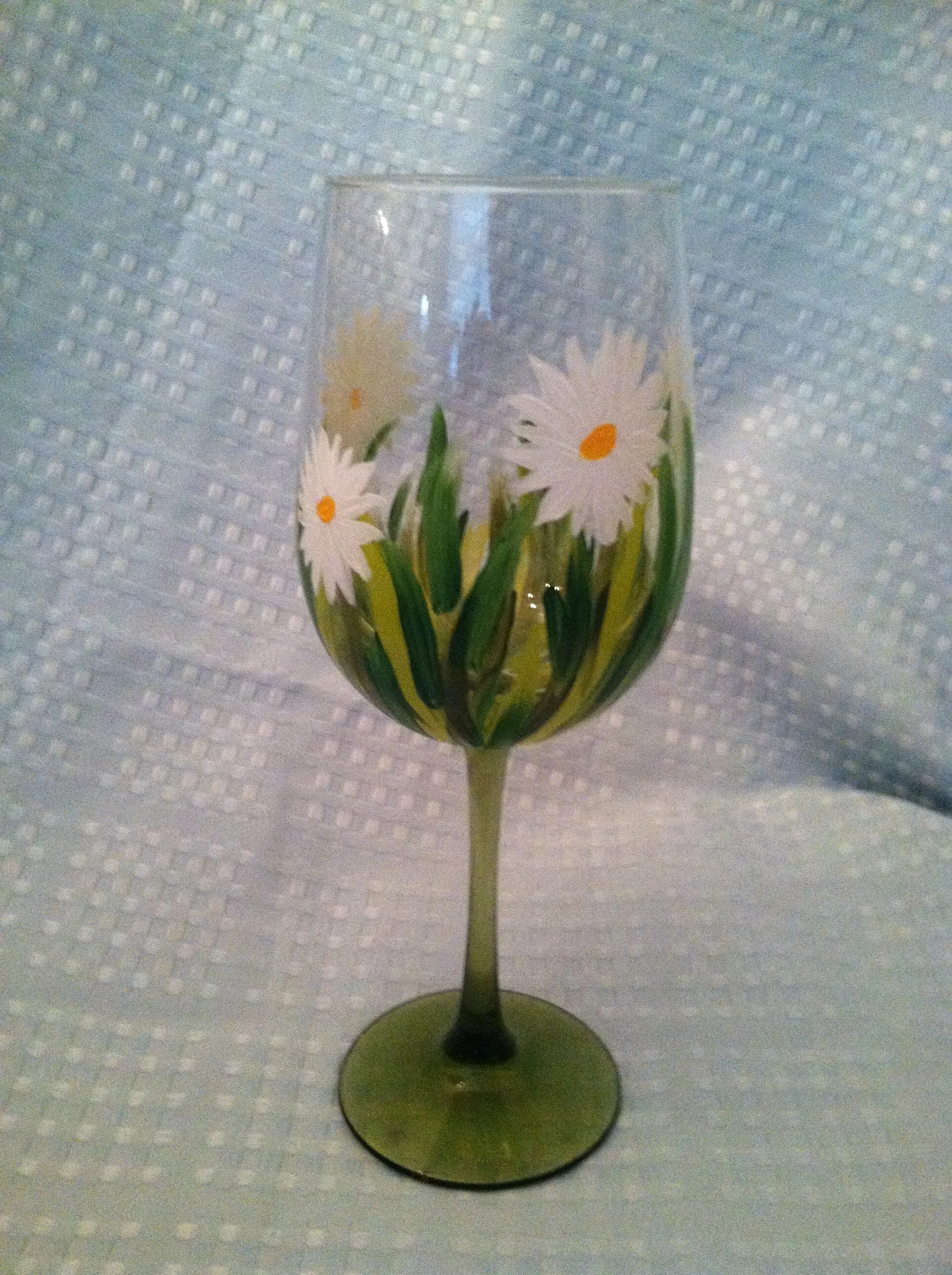 Daisies wineglass