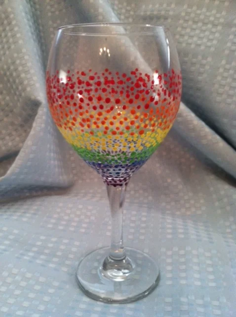 Rainbow wineglass