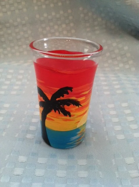 Sunset palm tree