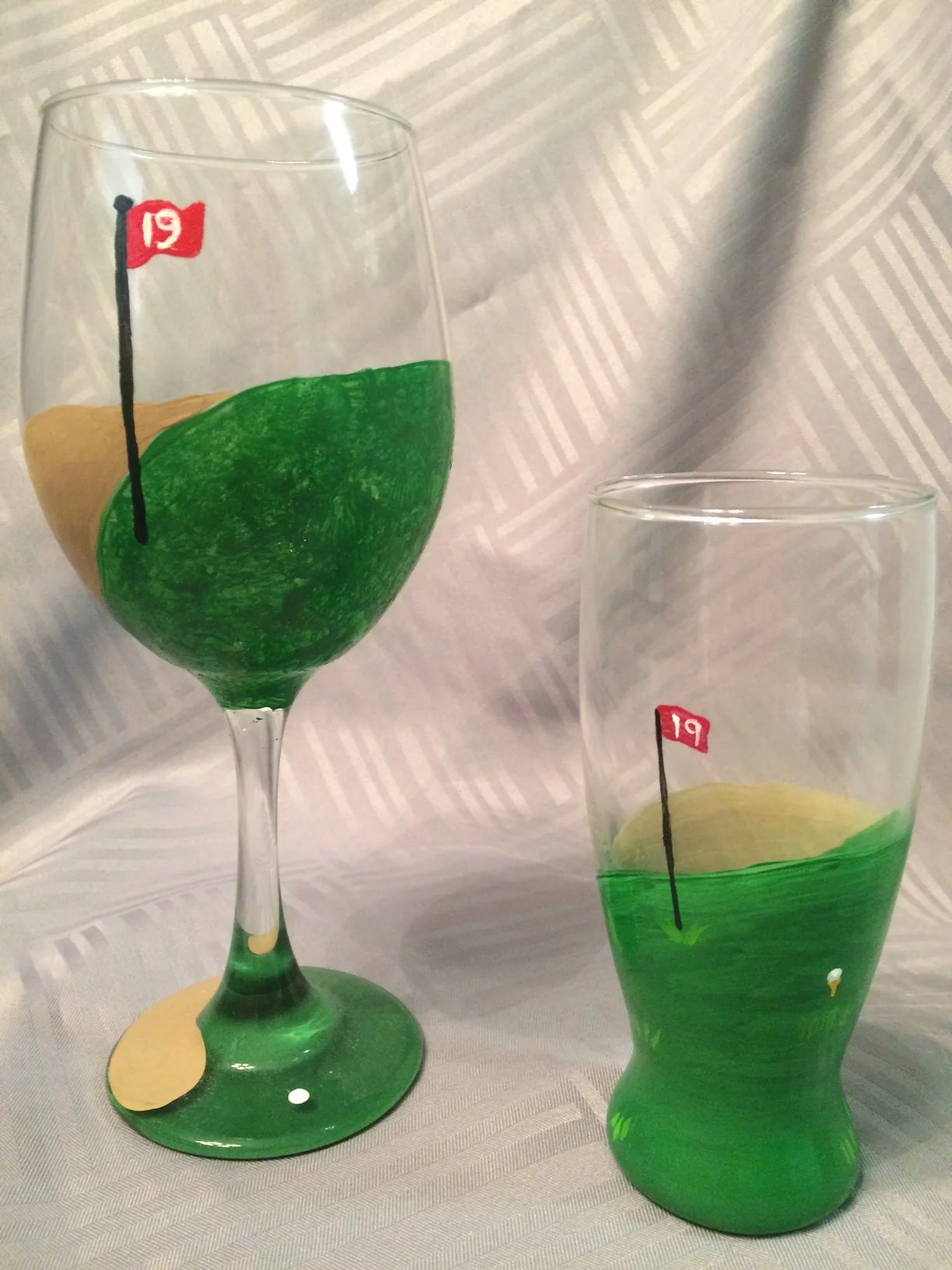Golf theme glasses