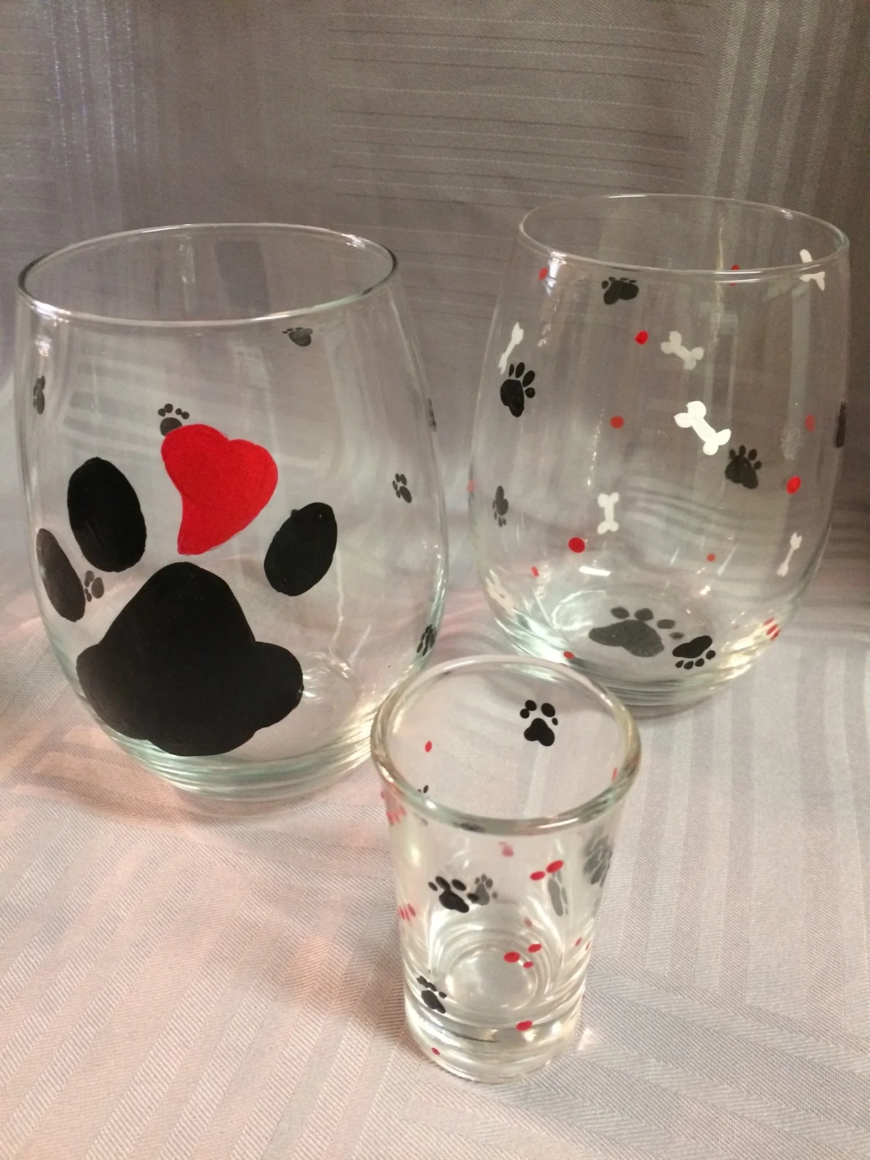 Paw print glasses