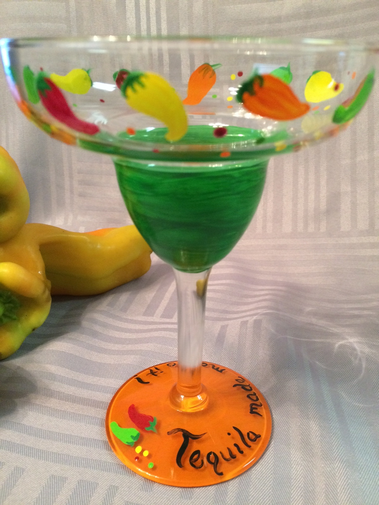 Pepper margarita glass