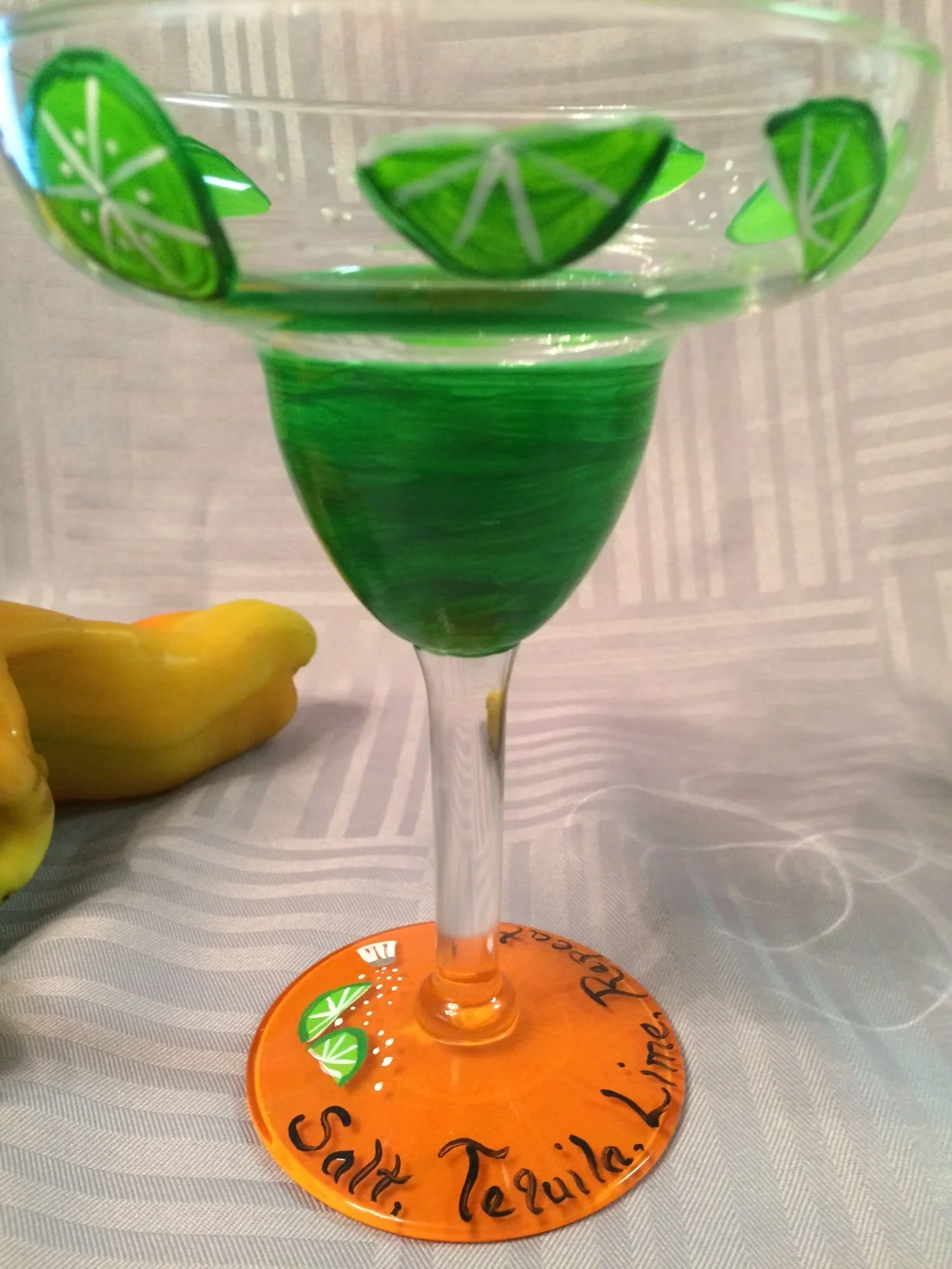 Lime margarita glass