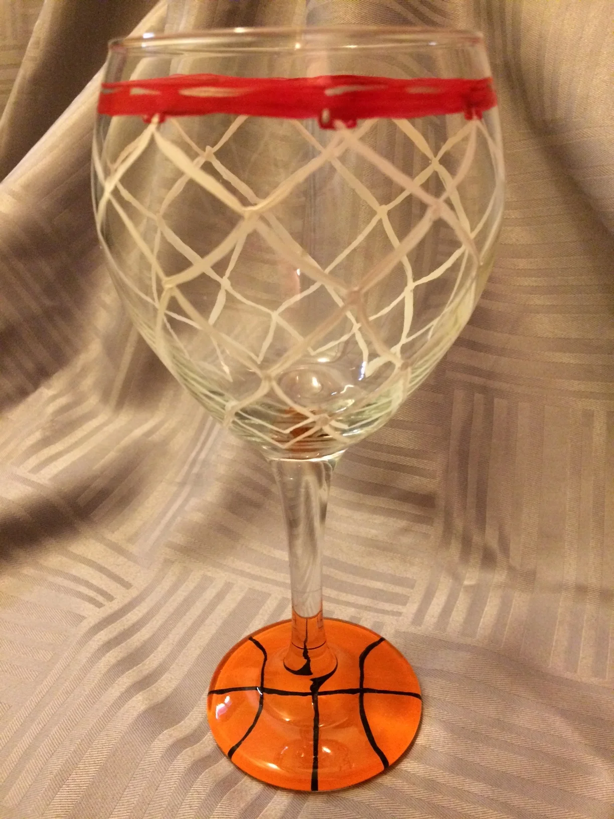 Basketball Wine Glass