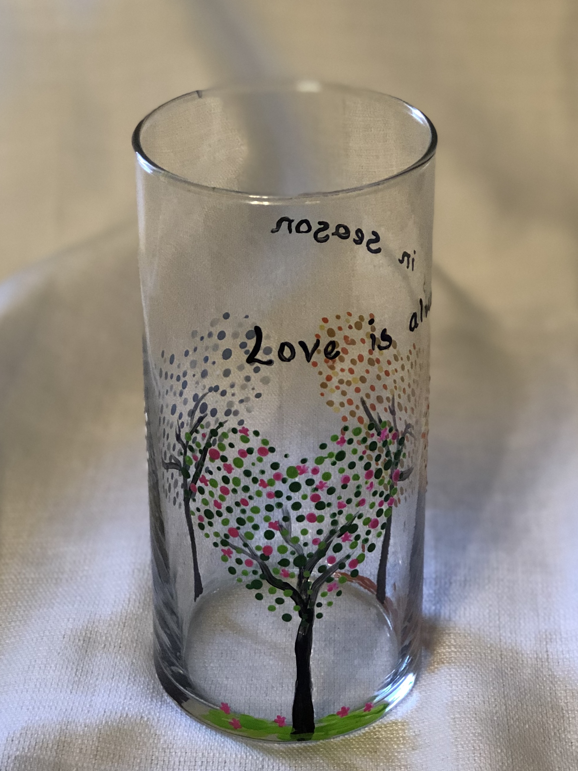 Season trees vase