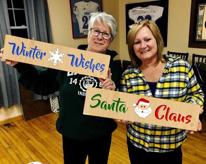 Winter Wood Signs and Wine at Rose Bank Winery