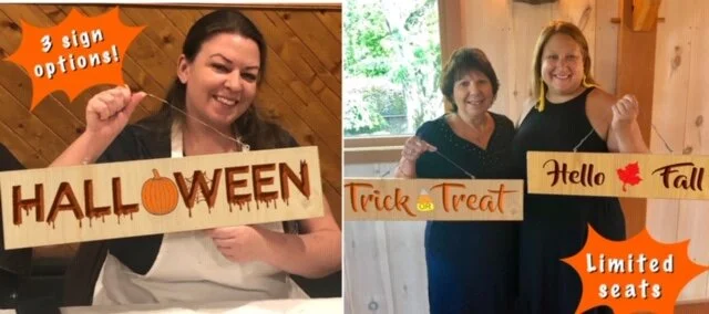 Hallowine Wood Signs &amp; Wine at Rose Bank Winery