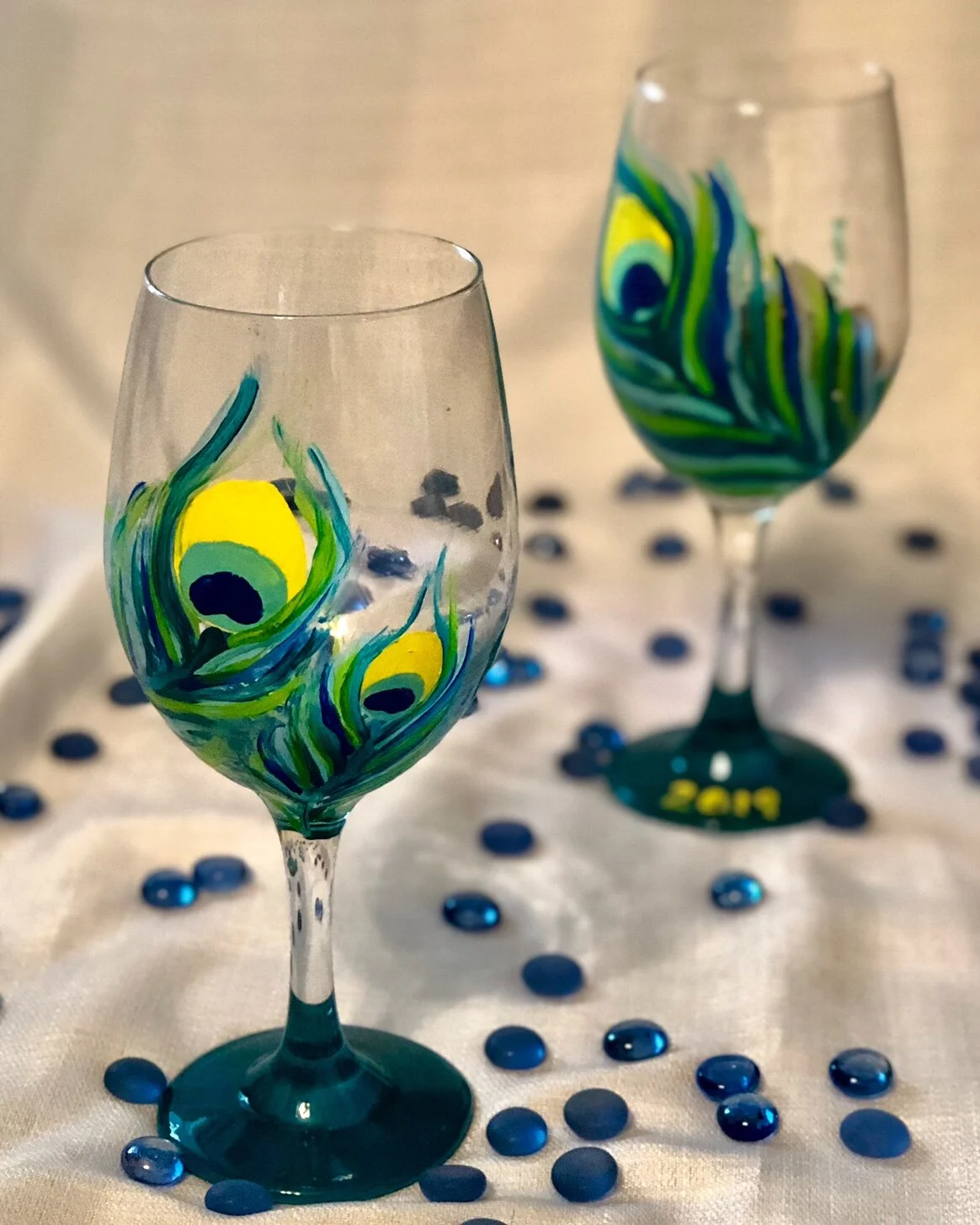 Wine Tasting &amp; Peacock Wine Glass Painting at Rose Bank Winery