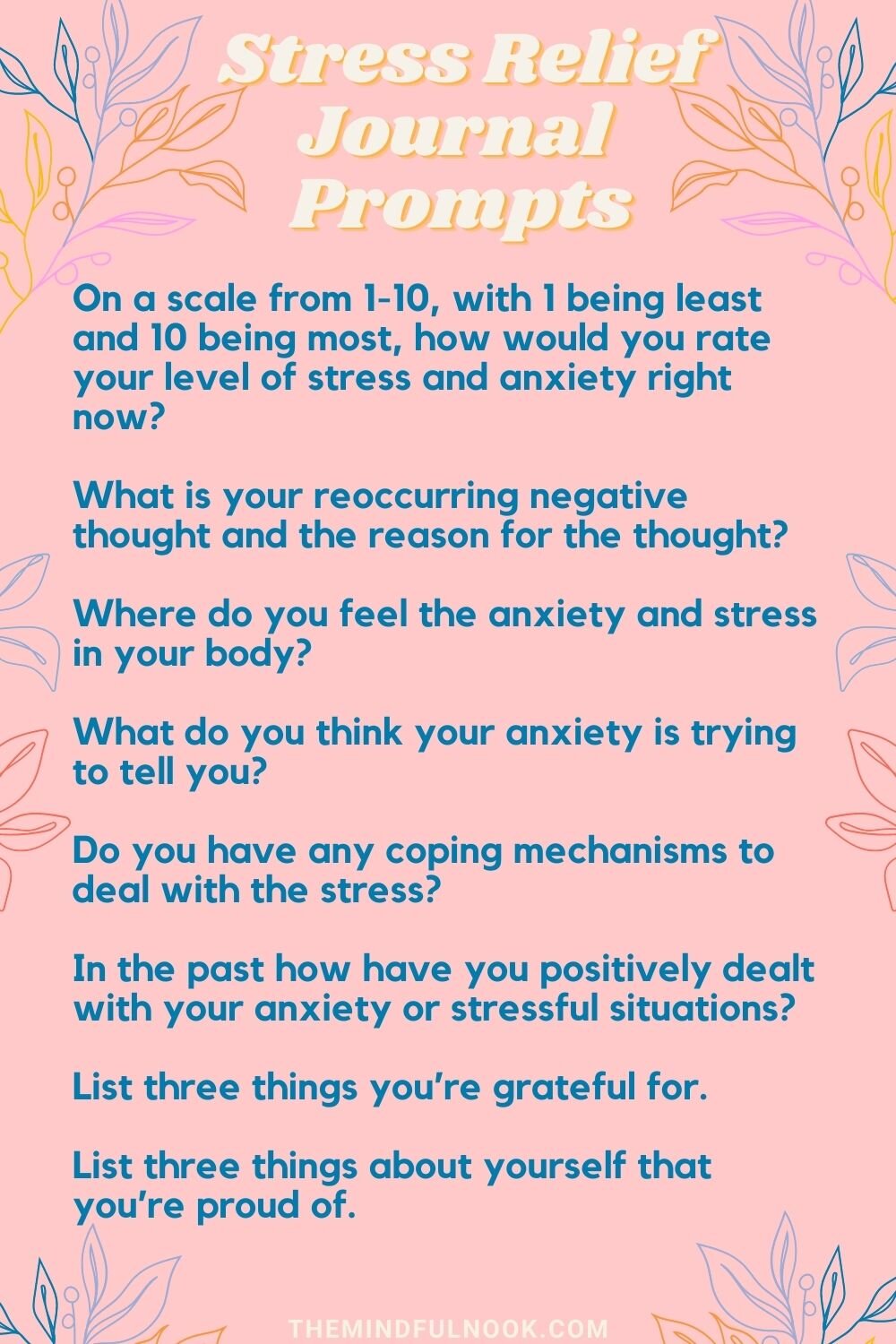 Journal Prompts for Stress Relief_ On a scale from 1-10, with one being least and 10 being most, how would you rate your level of stress and anxiety right now_ What is your reoccurring negative thought and the reason.jpg