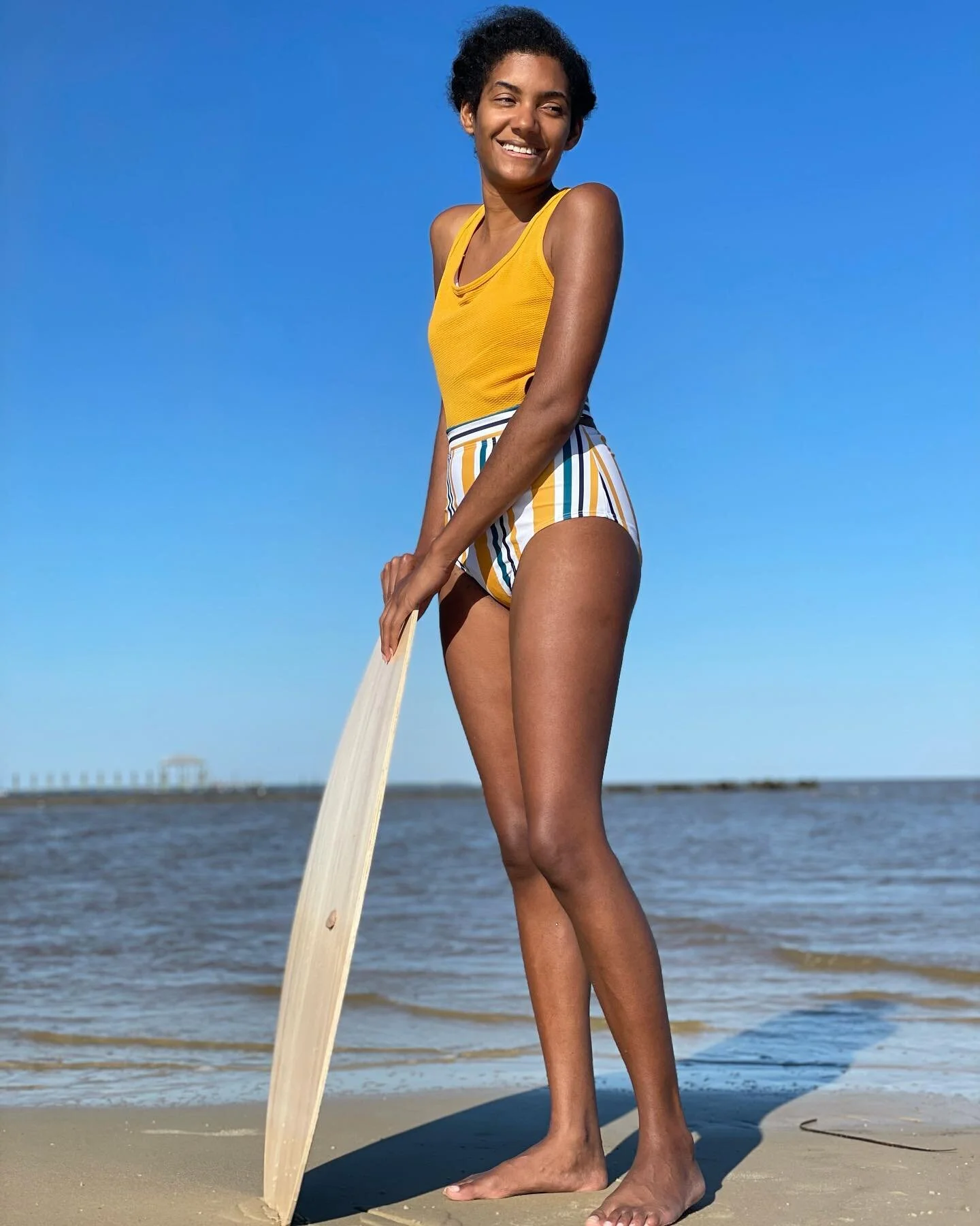 The weather has been absolutely perfect over and we finally got to get in the water on the beach. It was so warm 😊!!! 

I also finally take my skimboard out again. I&rsquo;m still super shaky on it but really enjoy it. It also just feels so good  sp