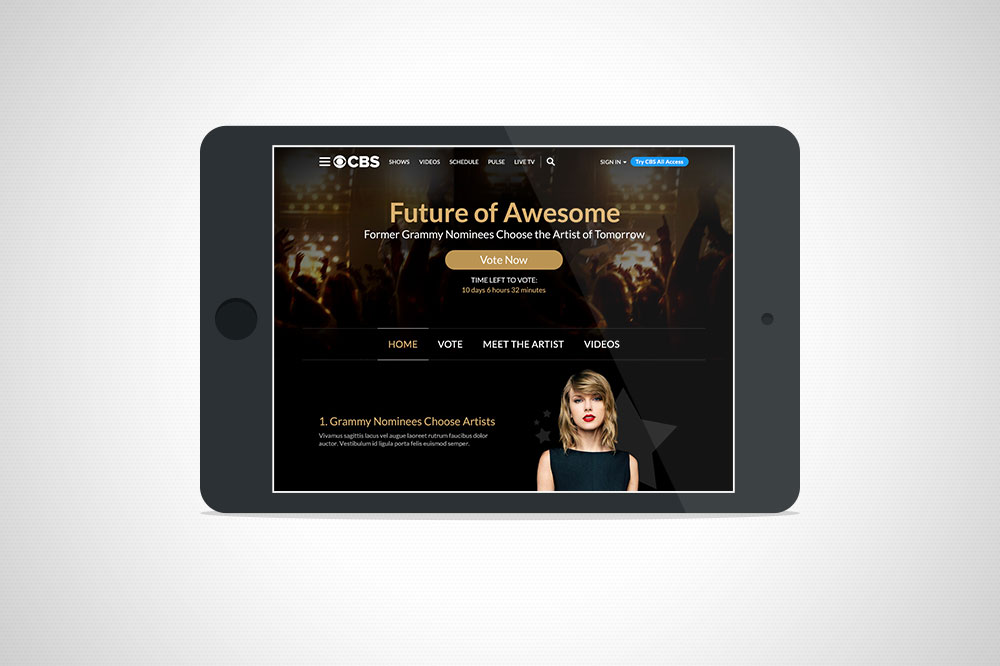 GRAMMYs Xfinity Future of Awesome Concept