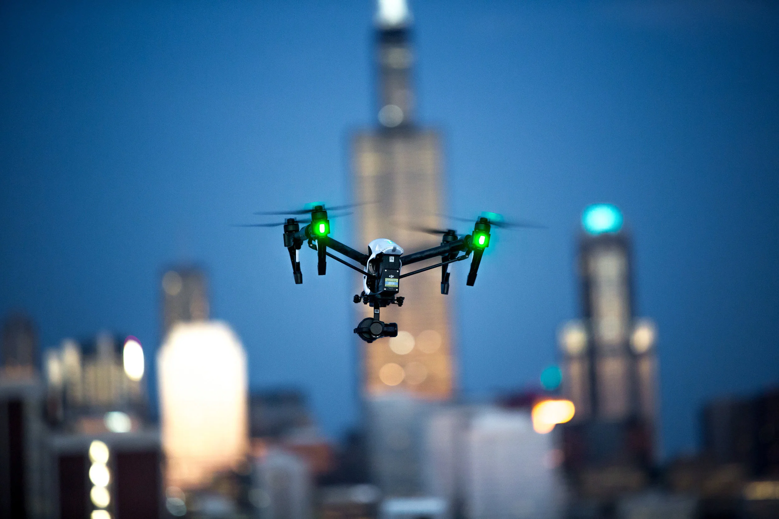 Behind the Scenes Photograph by Chicago Set Photographer Rashad Anabtawi of the DJI Inspire 1