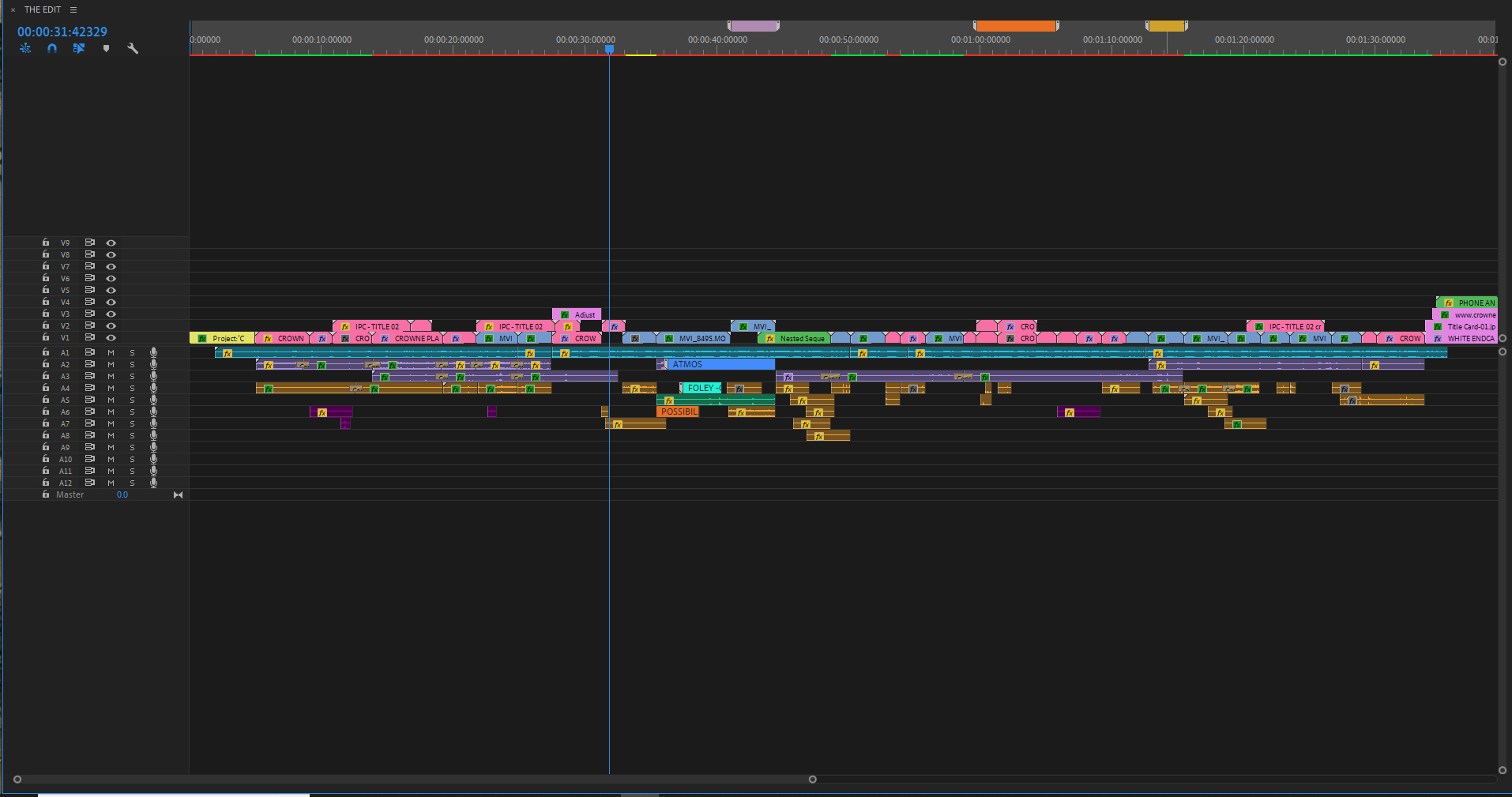 Editor Rashad Anabtawi Premiere Pro Project Master Timeline
