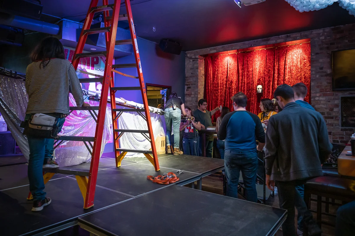 A Unit still photograph by Rashad Anabtawi of the set build