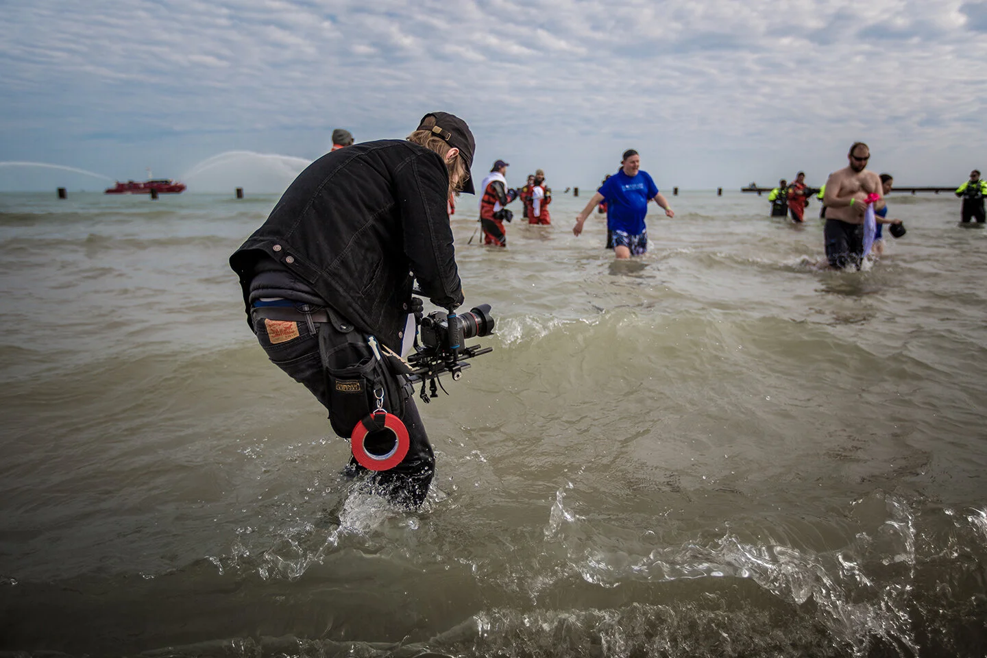 Behind the Scenes Photograph of cinematographer Gabriel Jung by Chicago photographer Rashad Anabtawi