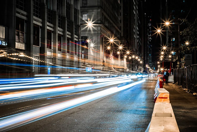 Long Exposure Photograph of Chicago Street by Chicago Photographer Rashad Anabtawi