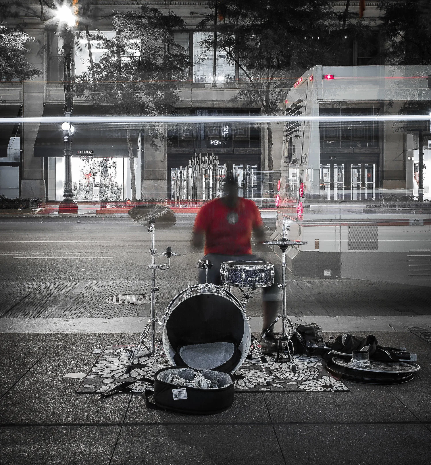 Chicago Street Performer Photograph by Chicago Photographer Rashad Anabtawi