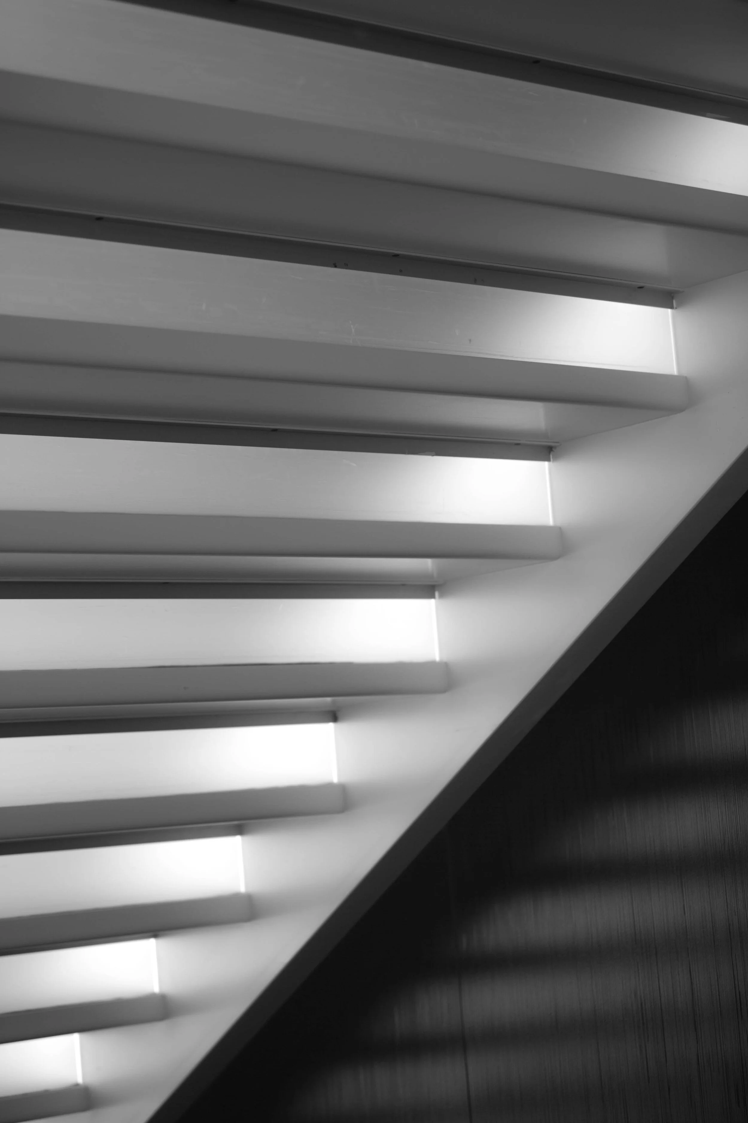 Black and White Photograph of a Architectural Abstraction in Chicago by Chicago Fine Art Abstract Architectural Photographer Rashad Anabtawi