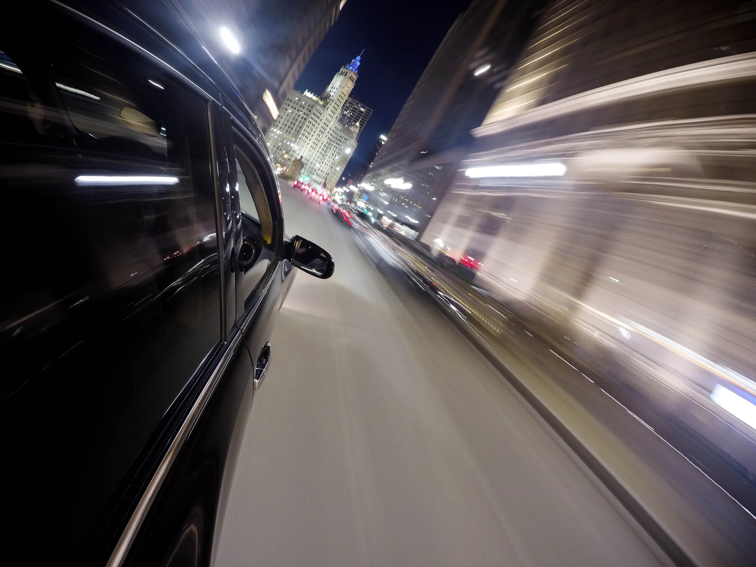 Long Exposure Photograph of Chicago at night by Chicago Urban Photographer Rashad Anabtawi