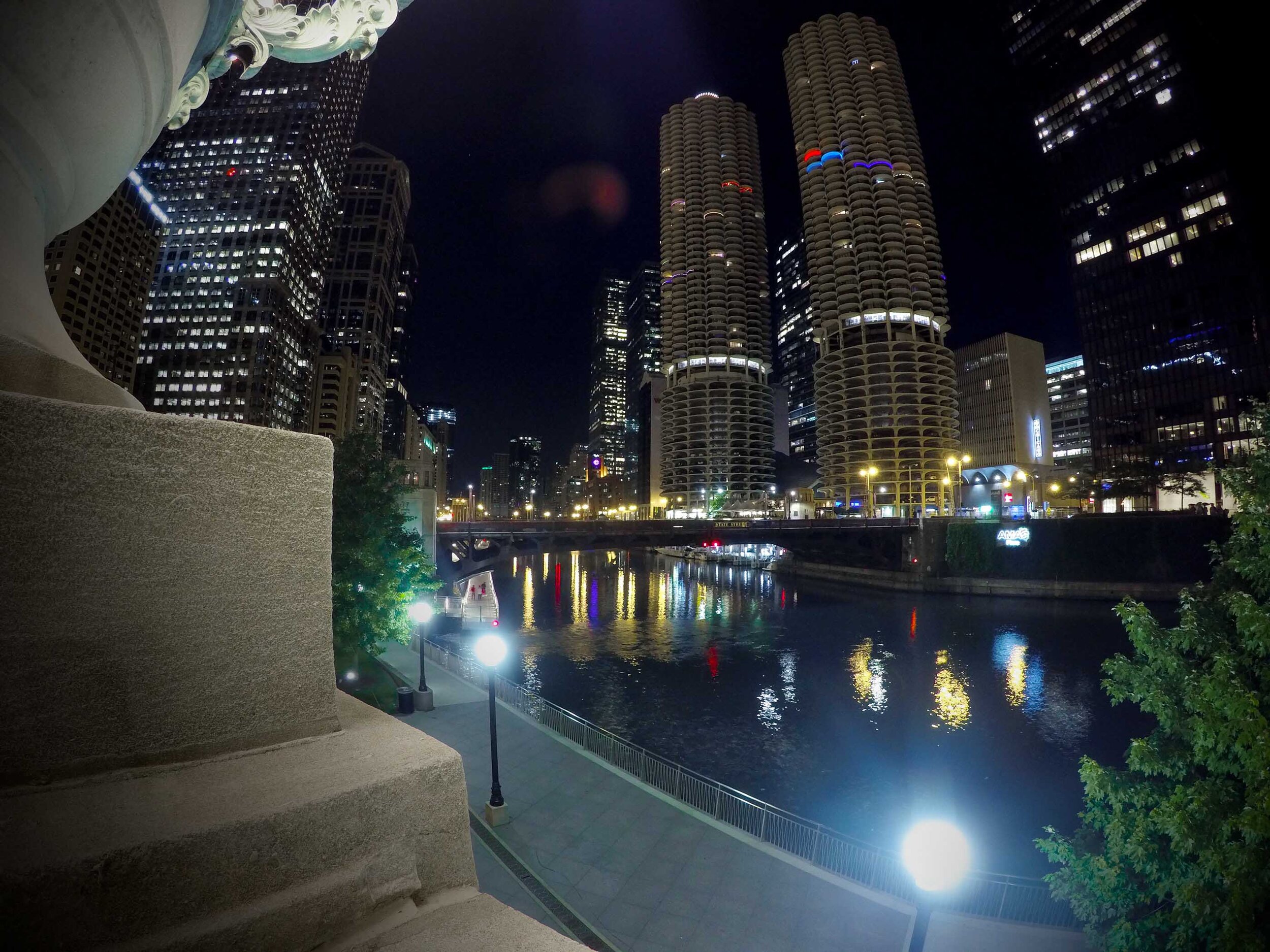 Long Exposure Photograph of The City of Chicago at night by Chicago Urban Photographer Rashad Anabtawi