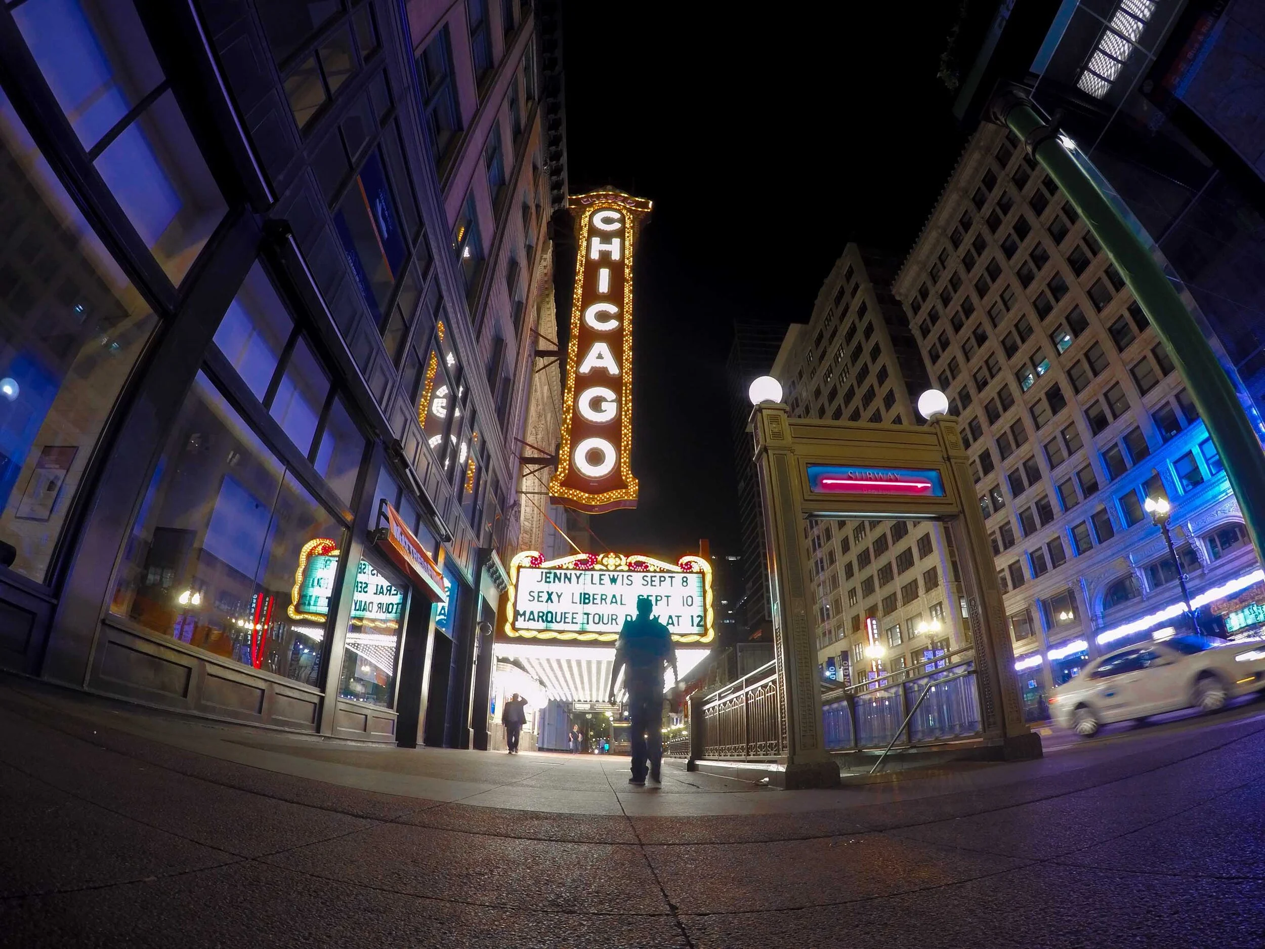 Urban Long Exposure Photograph of the Chicago Sign in Chicago by Chicago Urban Landscape Photographer Rashad Anabtawi