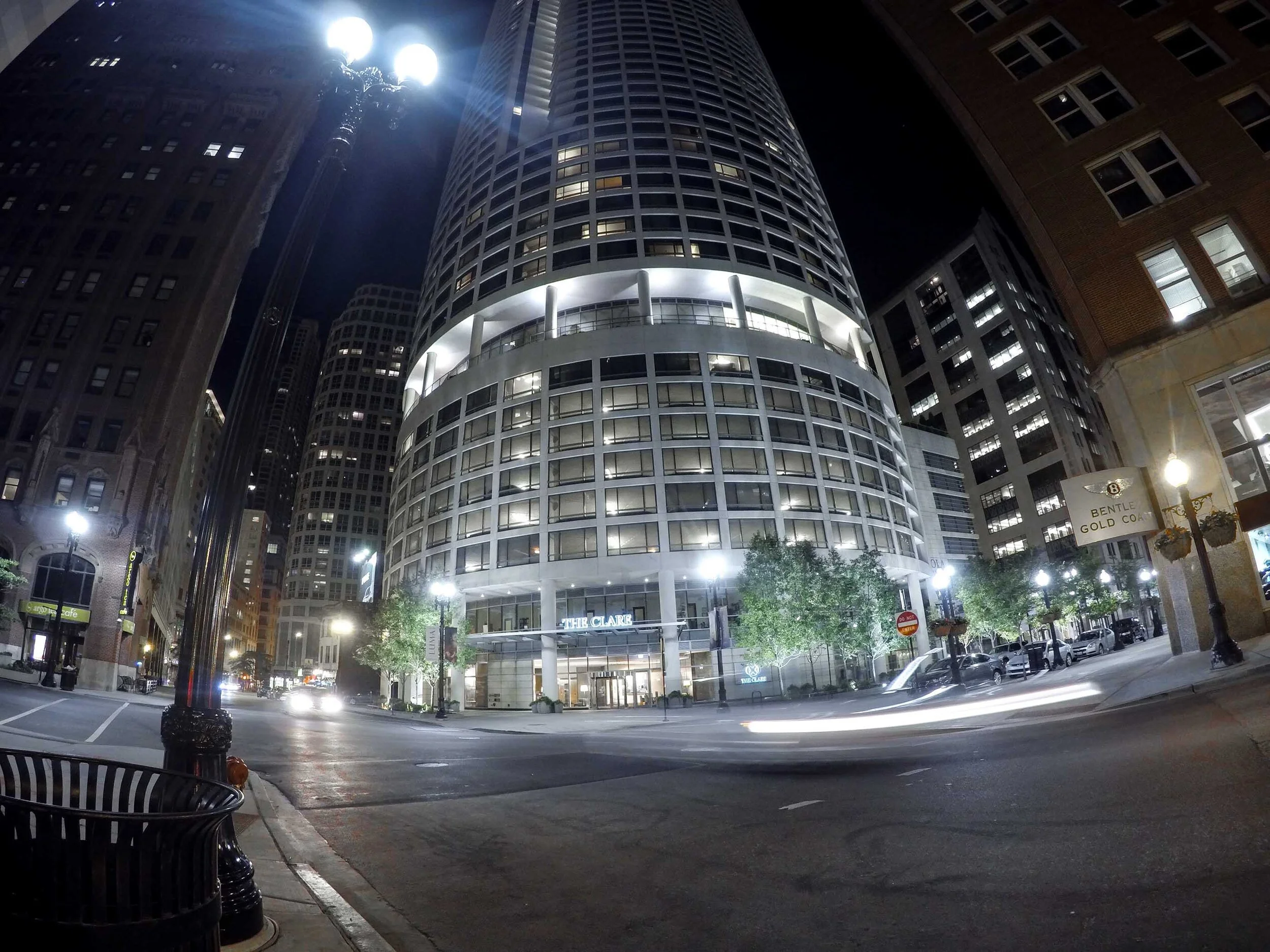 Long Exposure Photograph of Chicago city at night by Chicago Urban Photographer Rashad Anabtawi