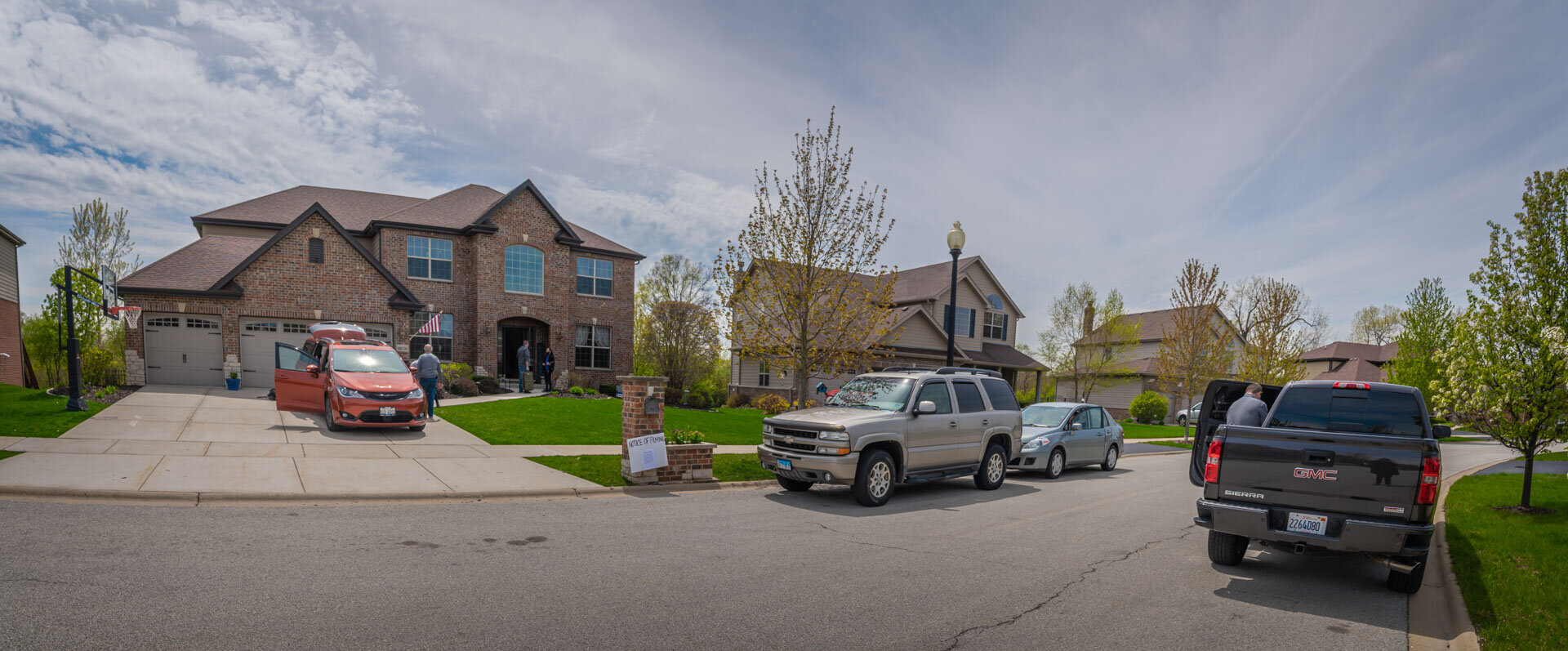A Wide Panoramic behind the scene Photograph by Chicago Set Photographer Rashd Anabtawi of the Location the directors Home