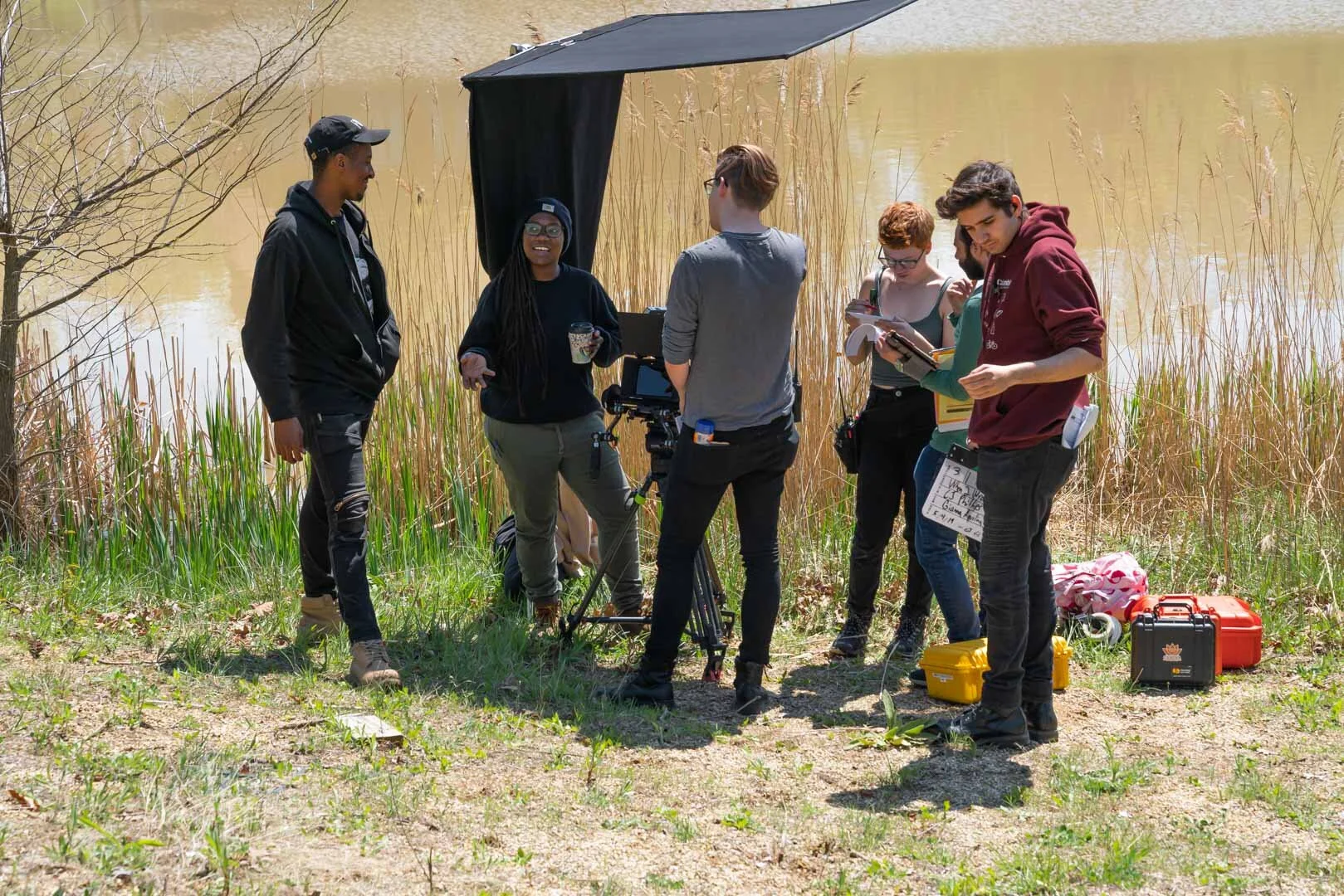 A Behind The Scenes Photograph by Chicago Set Photographer Rashad Anabtawi of the Camera crew