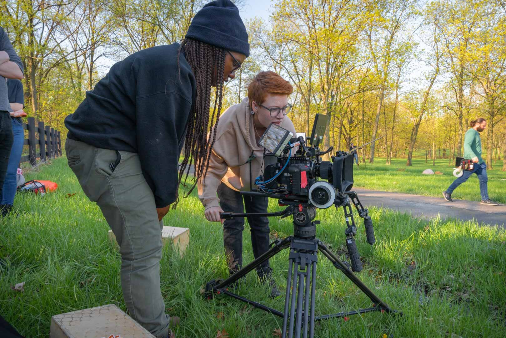 Behind the Scene Photograph by Chicago Unit Stills Photographer Rashad Anabtawi of the Camera Crew and Camera