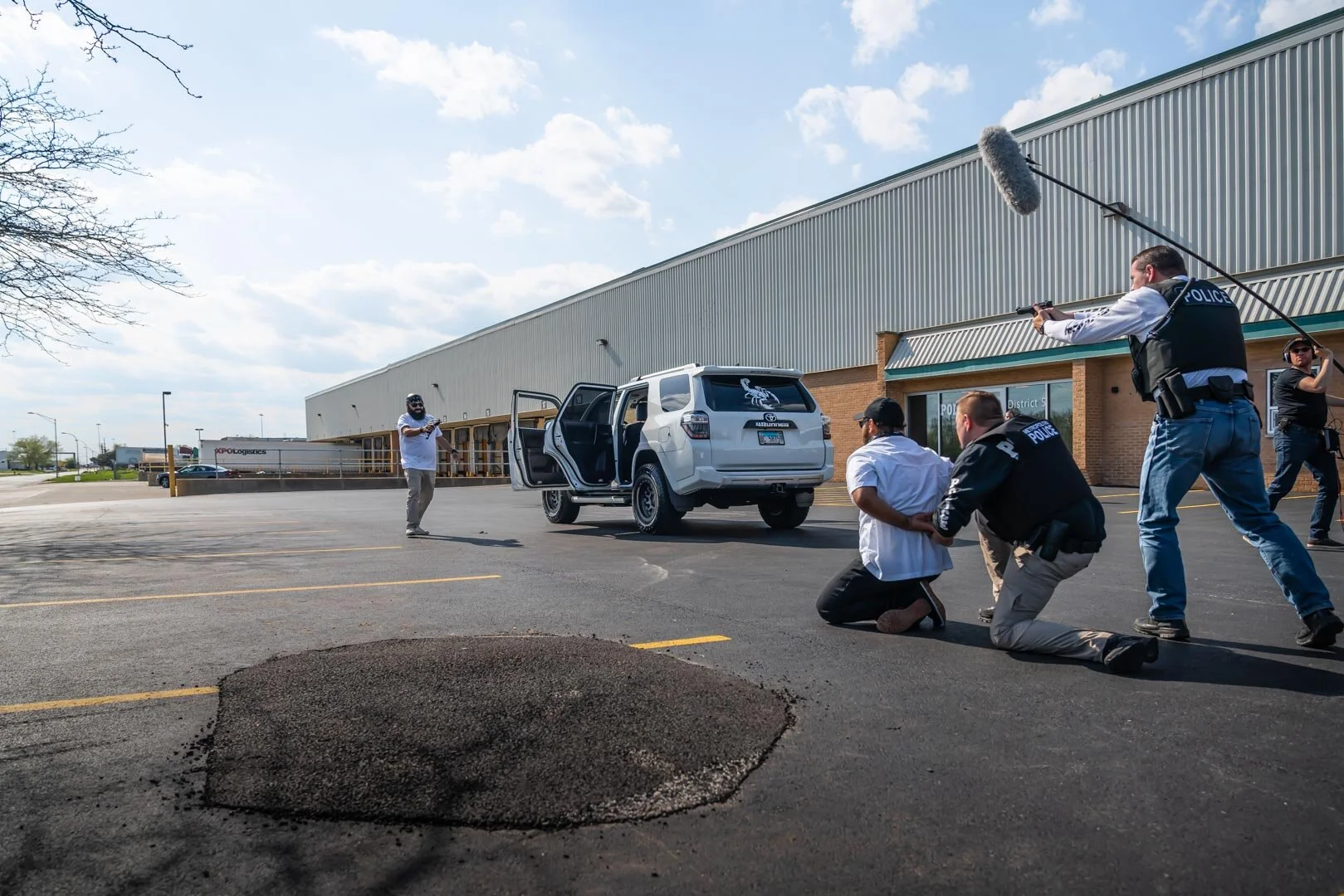 Wide Action Behind the Scene Photograph by Chicago Unit Stills Photographer Rashad Anabtawi